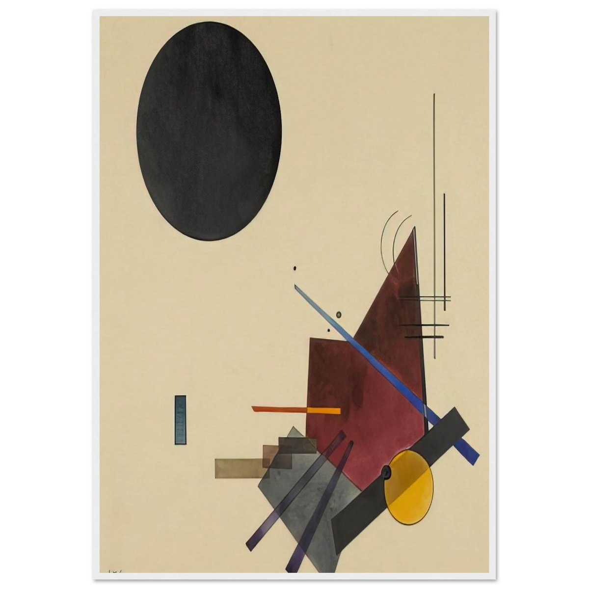 BLACK RELATIONSHIP 1924 Framed Poster | Wassily Kandinsky Framed Prints Wall Art | Wassily Kandinsky Shop