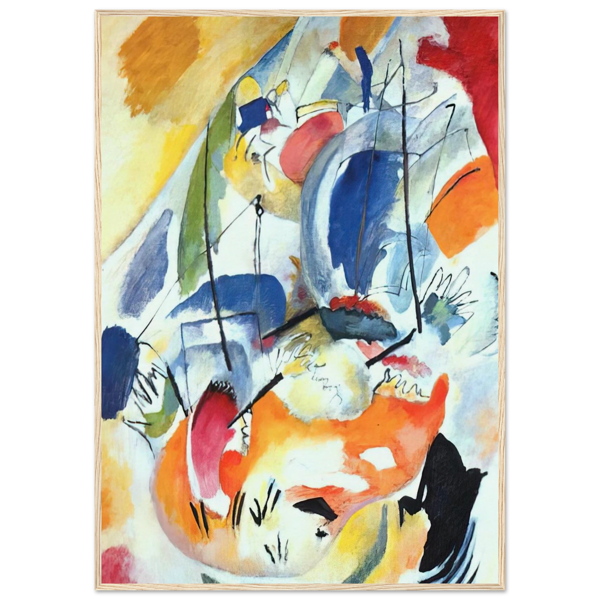 IMPROVISATION 31 SEA BATTLE 1913 Framed Poster | Wassily Kandinsky Framed Prints Wall Art | Wassily Kandinsky Shop