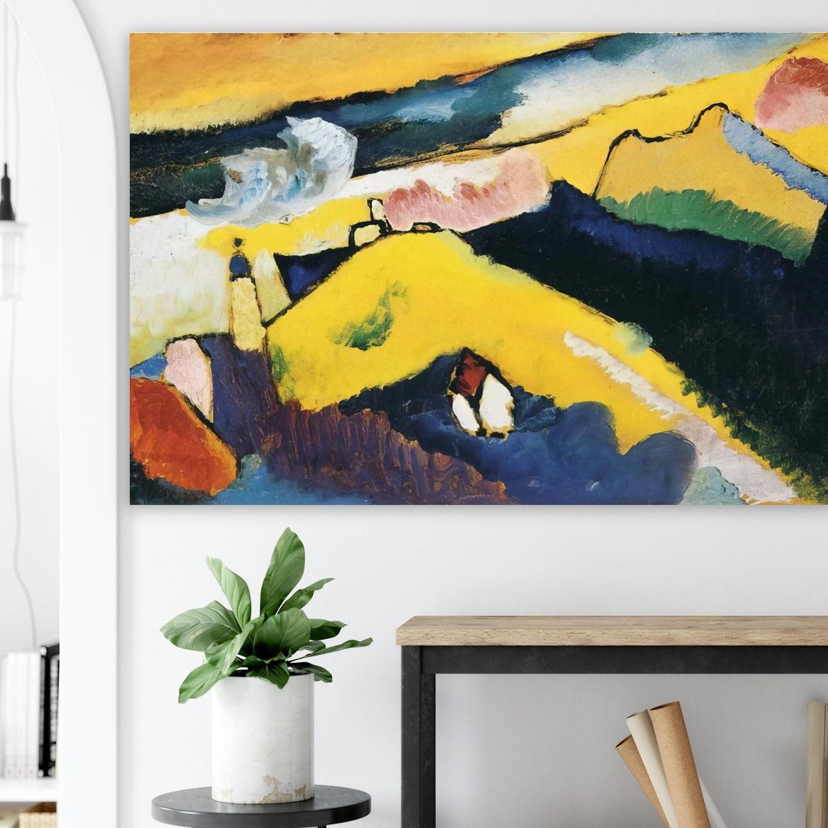 MOUNTAIN LANDSCAPE WITH CHURCH 1910 Poster | Wassily Kandinsky Poster | Wassily Kandinsky Shop