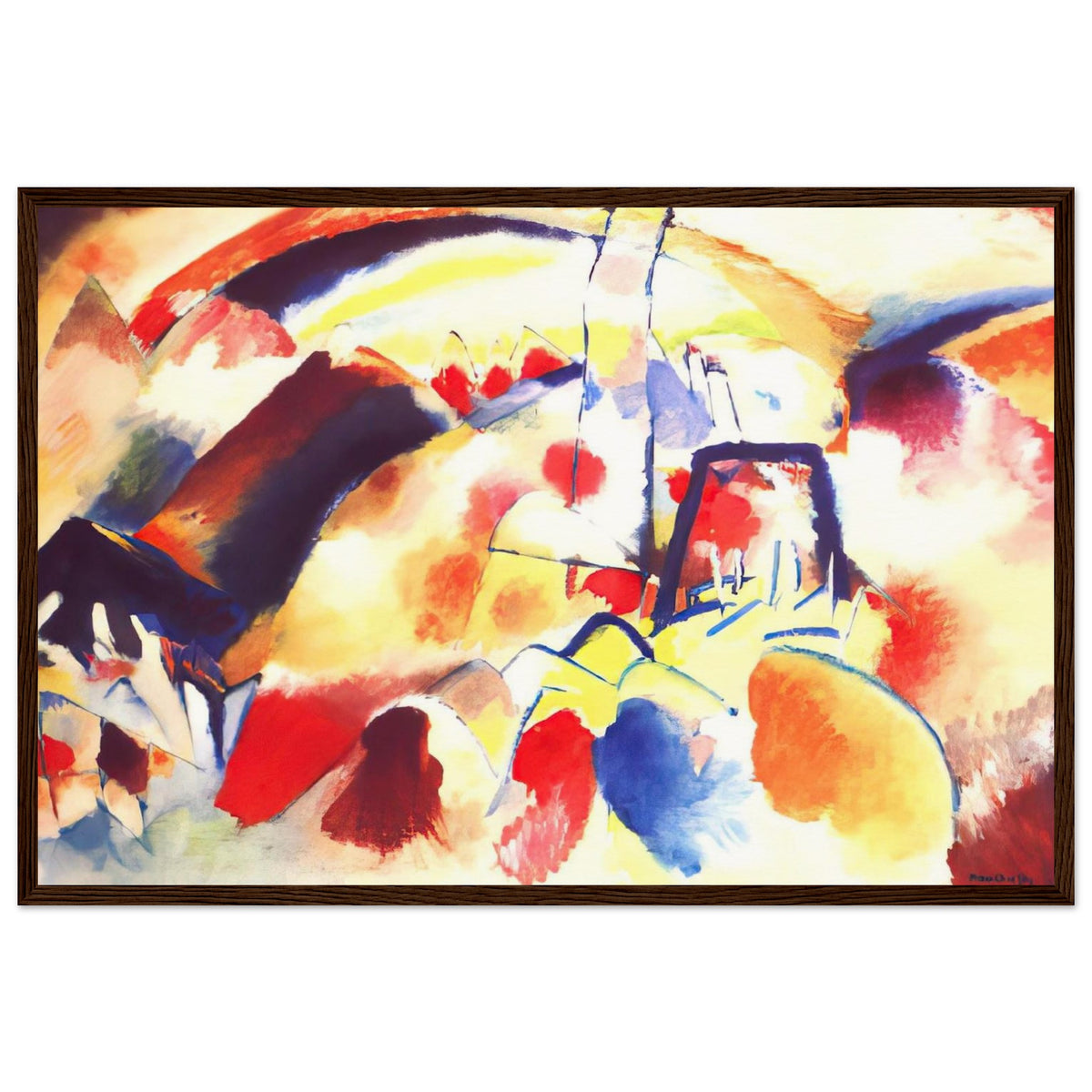 LANDSCAPE WITH RED SPOTS 1913 Framed Poster | Wassily Kandinsky Framed Prints Wall Art | Wassily Kandinsky Shop