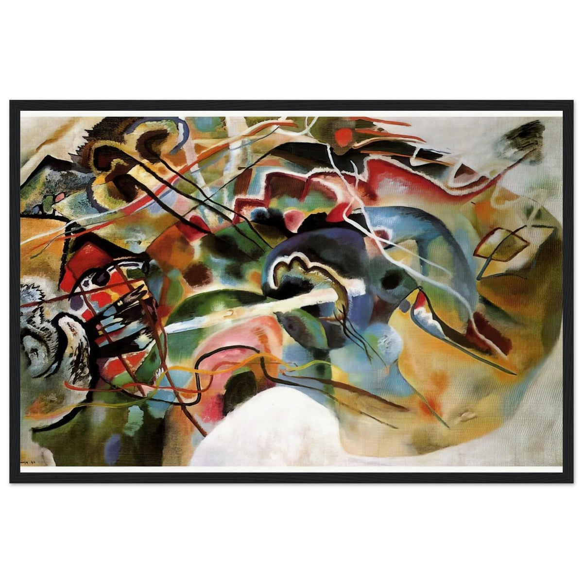 PICTURE WITH A WHITE BORDER 1913 Framed Poster | Wassily Kandinsky Framed Prints Wall Art | Wassily Kandinsky Shop