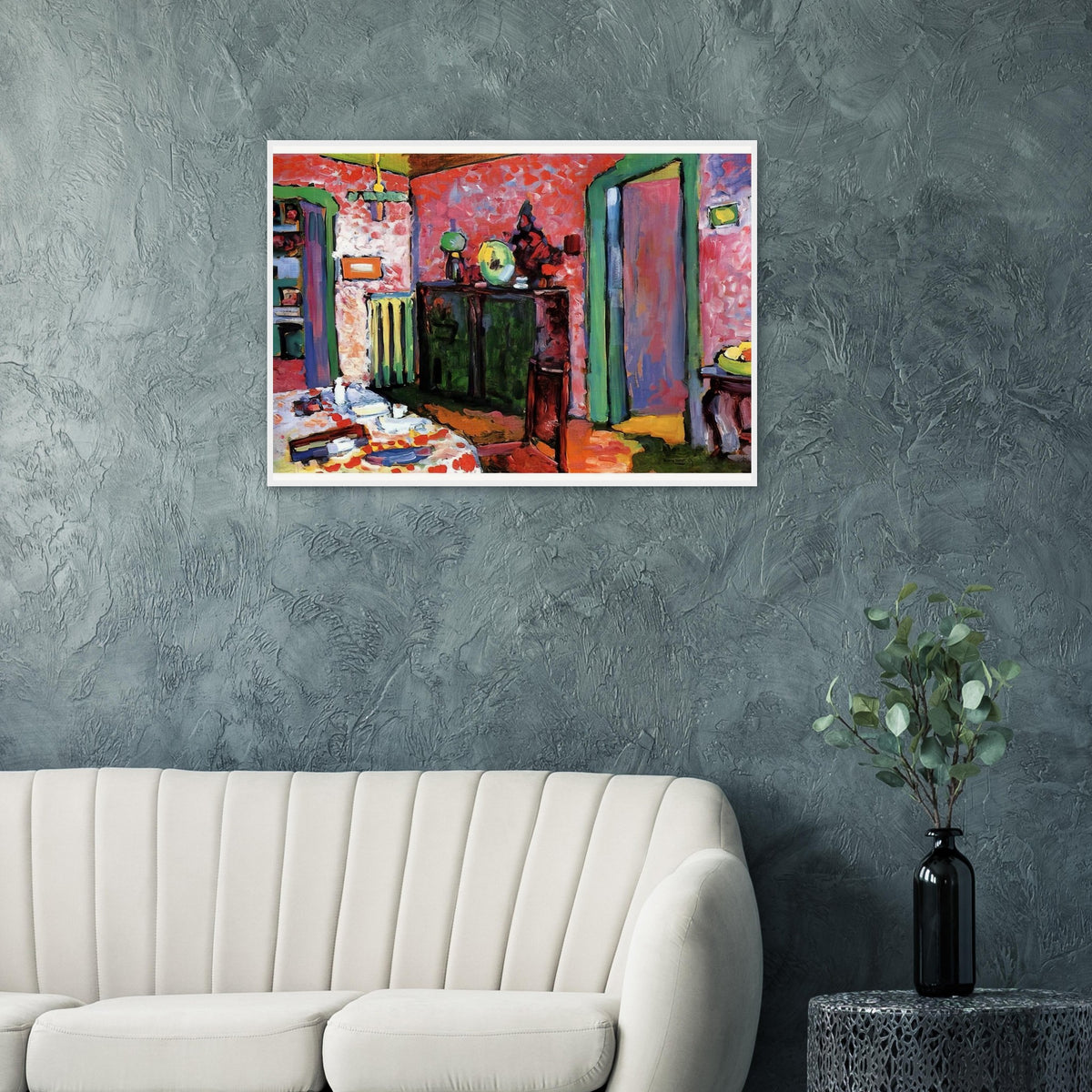 INTERIOR MY DINING ROOM 1909 Framed Poster | Wassily Kandinsky Framed Prints Wall Art | Wassily Kandinsky Shop