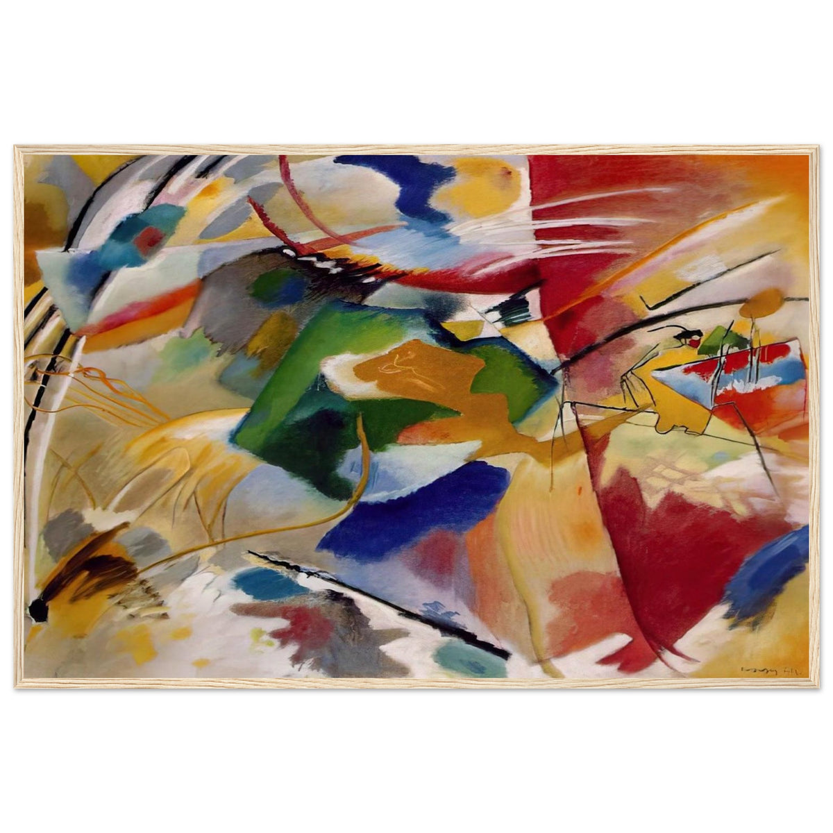 PAINTING WITH GREEN CENTER 1913 Framed Poster | Wassily Kandinsky Framed Prints Wall Art | Wassily Kandinsky Shop