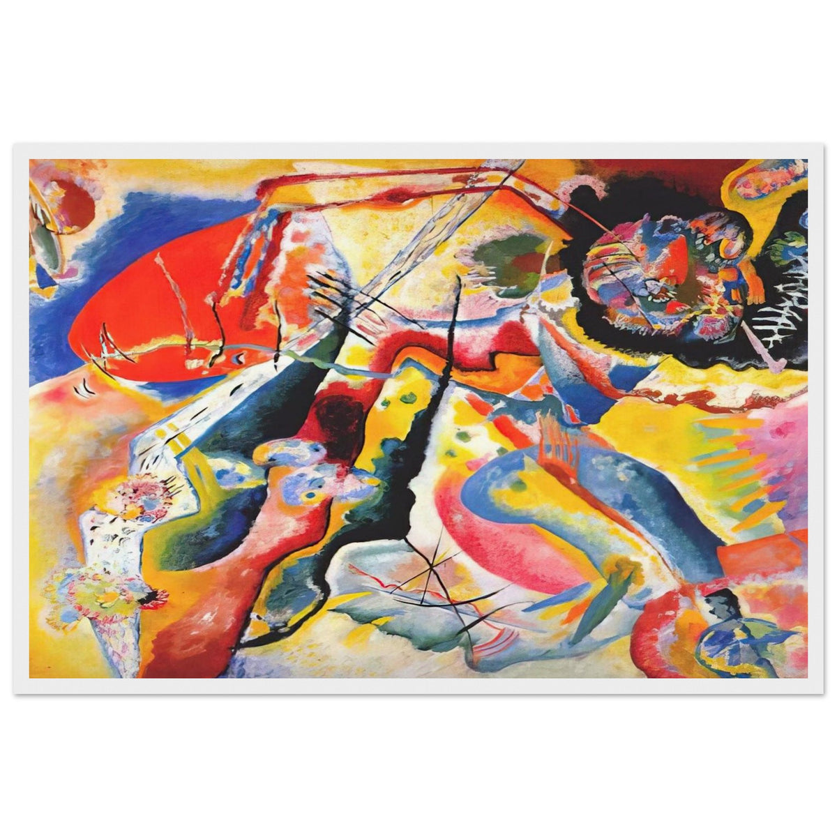 PAINTING WITH RED SPOT 1914 Framed Poster | Wassily Kandinsky Framed Prints Wall Art | Wassily Kandinsky Shop