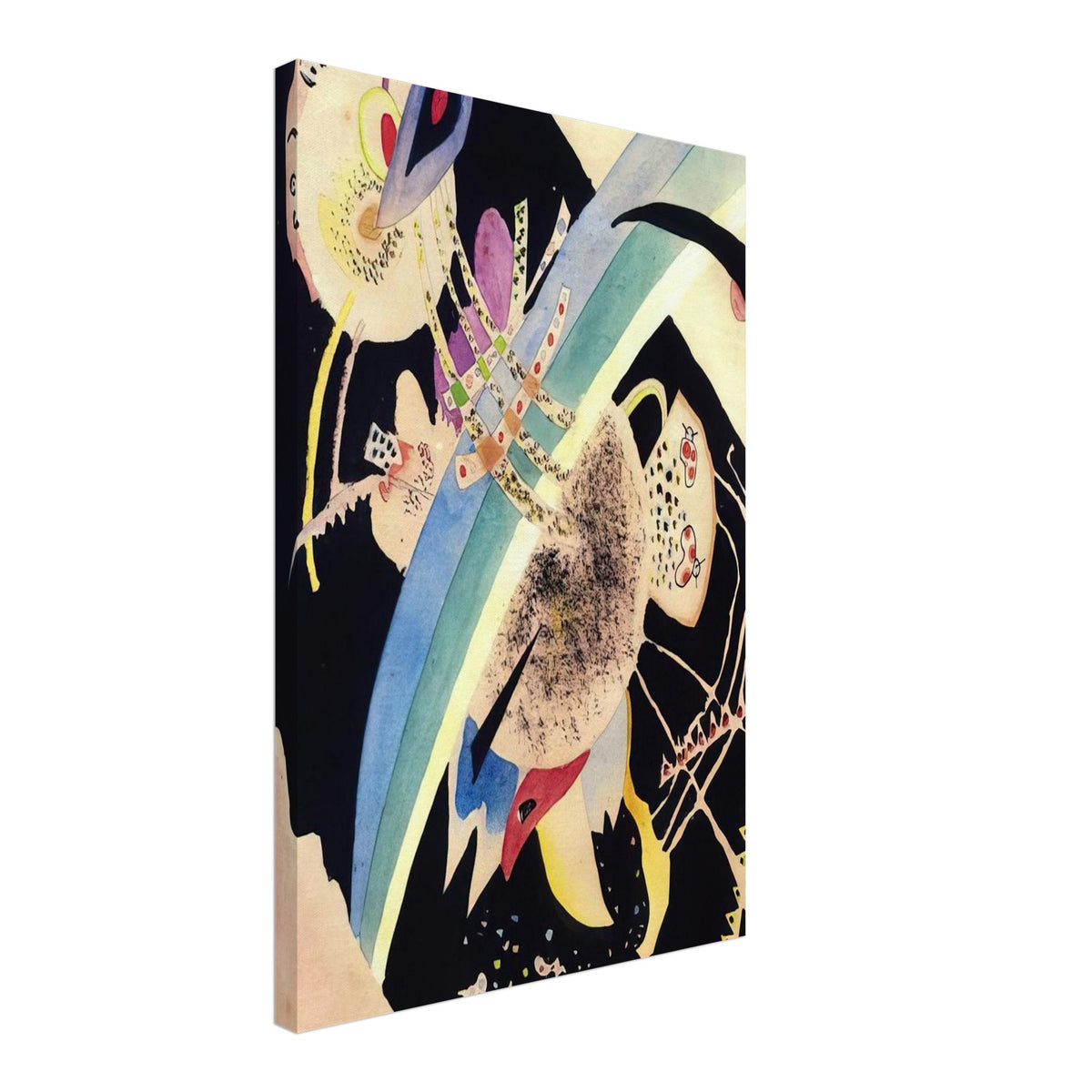 STUDY FOR CIRCLES ON BLACK 1921 Canvas | Wassily Kandinsky Canvas | Wassily Kandinsky Shop