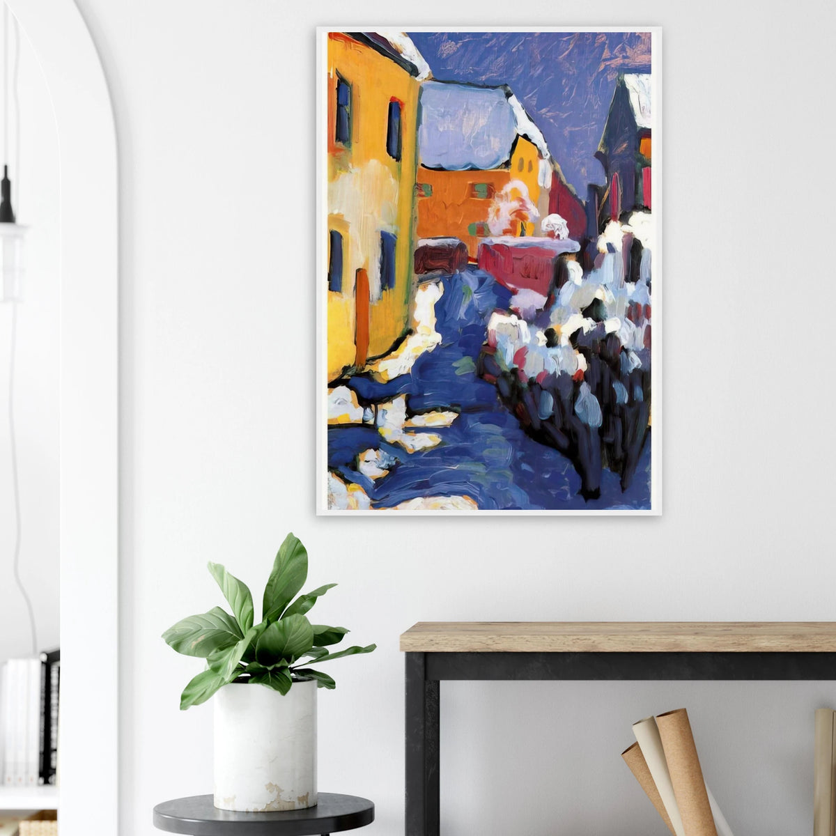 CEMETERY AND VICARAGE IN KOCHEL 1909 Framed Poster | Wassily Kandinsky Framed Prints Wall Art | Wassily Kandinsky Shop