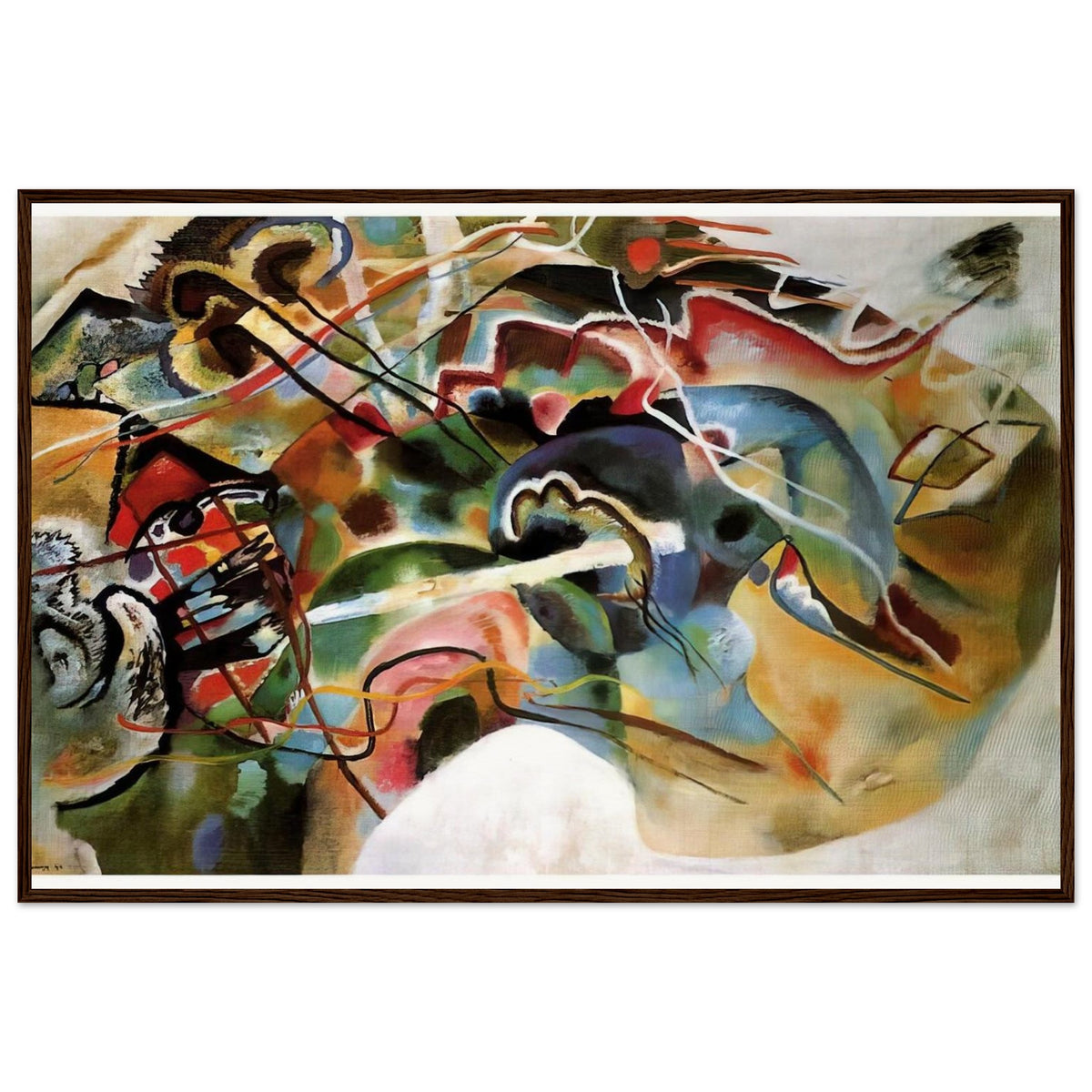 PICTURE WITH A WHITE BORDER 1913 Framed Poster | Wassily Kandinsky Framed Prints Wall Art | Wassily Kandinsky Shop