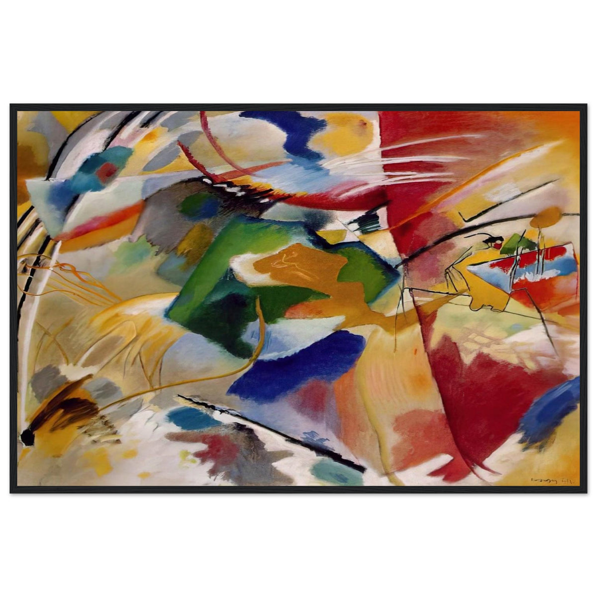PAINTING WITH GREEN CENTER 1913 Framed Poster | Wassily Kandinsky Framed Prints Wall Art | Wassily Kandinsky Shop