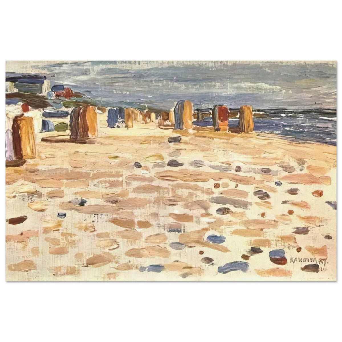 BEACH BASKETS IN HOLLAND 1904 Poster | Wassily Kandinsky Poster | Wassily Kandinsky Shop