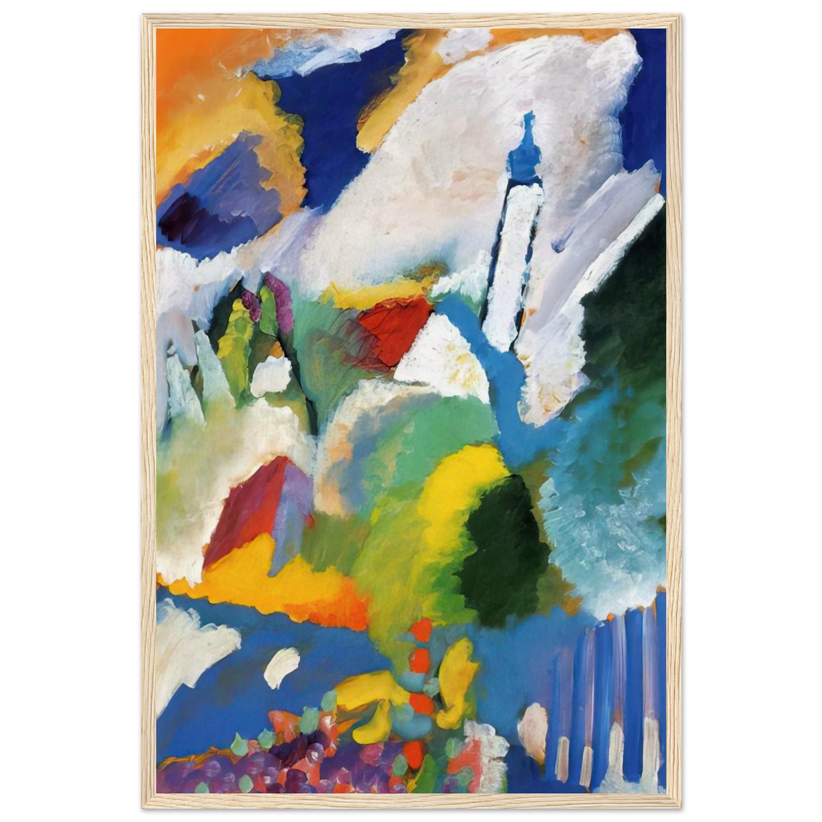 MURNAU WITH A CHURCH 1910 Framed Poster | Wassily Kandinsky Framed Prints Wall Art | Wassily Kandinsky Shop