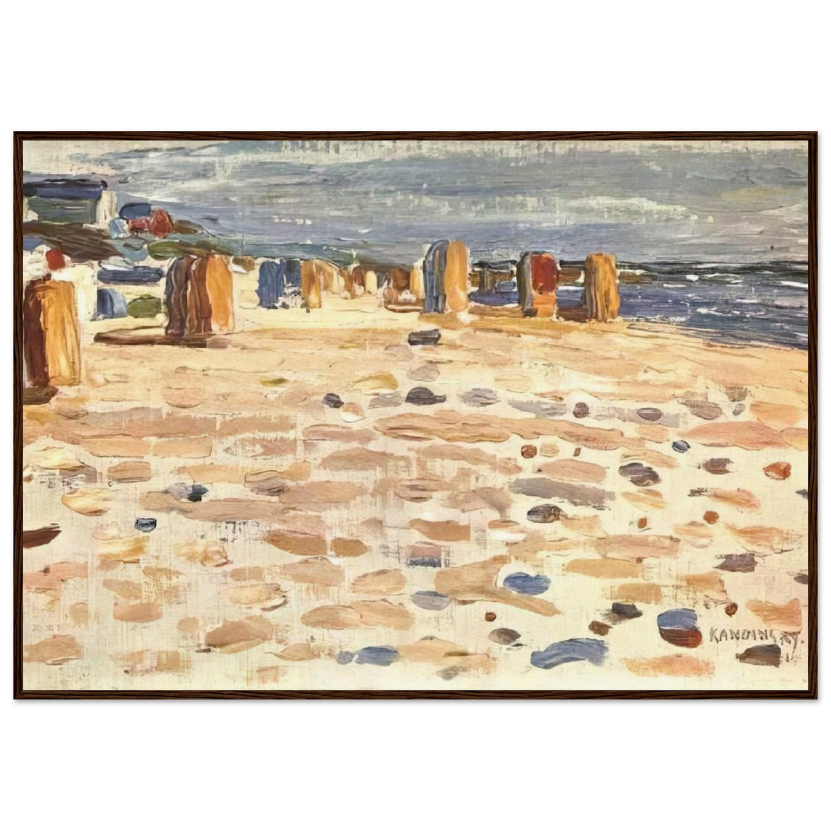 BEACH BASKETS IN HOLLAND 1904 Framed Poster | Wassily Kandinsky Framed Prints Wall Art | Wassily Kandinsky Shop
