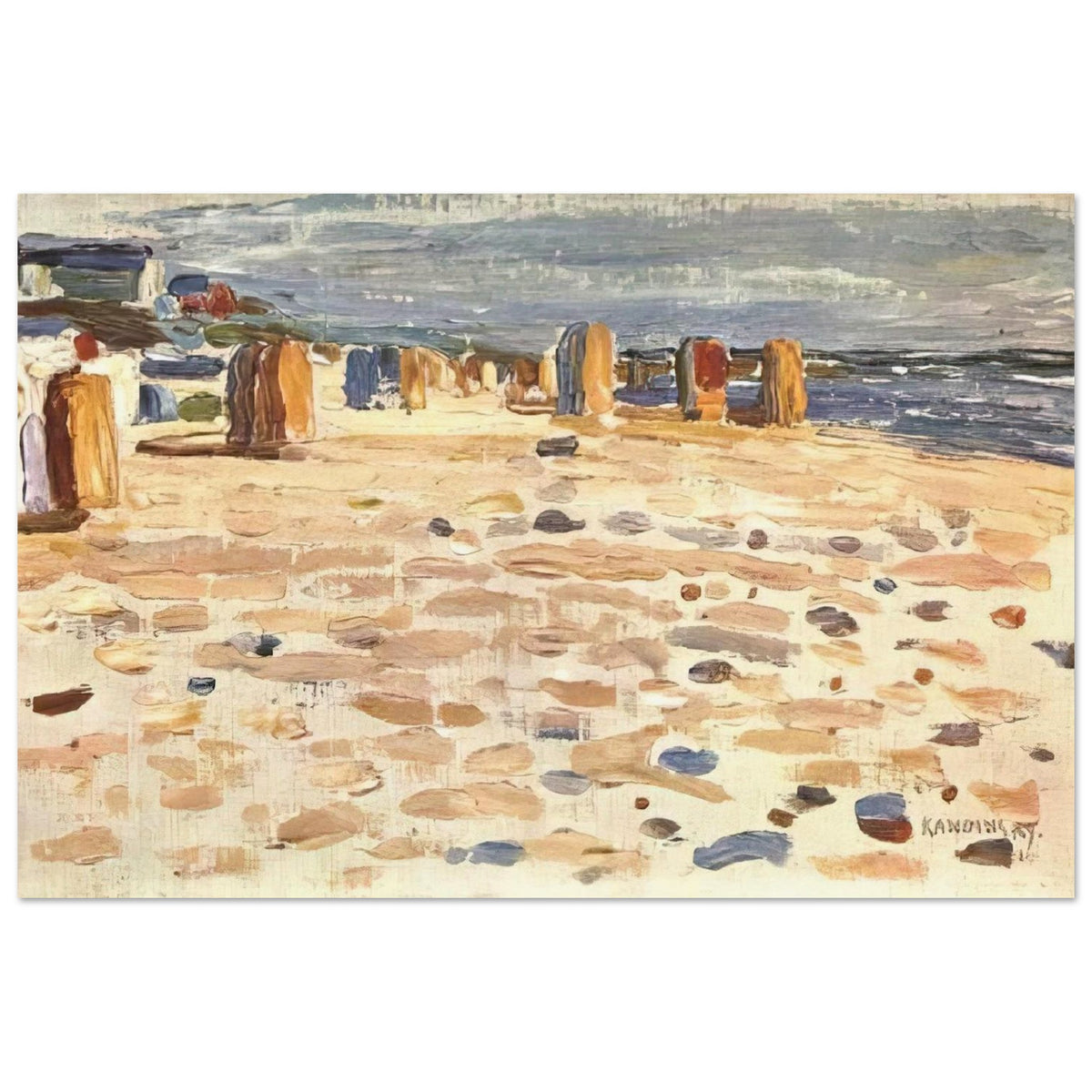 BEACH BASKETS IN HOLLAND 1904 Poster | Wassily Kandinsky Poster | Wassily Kandinsky Shop