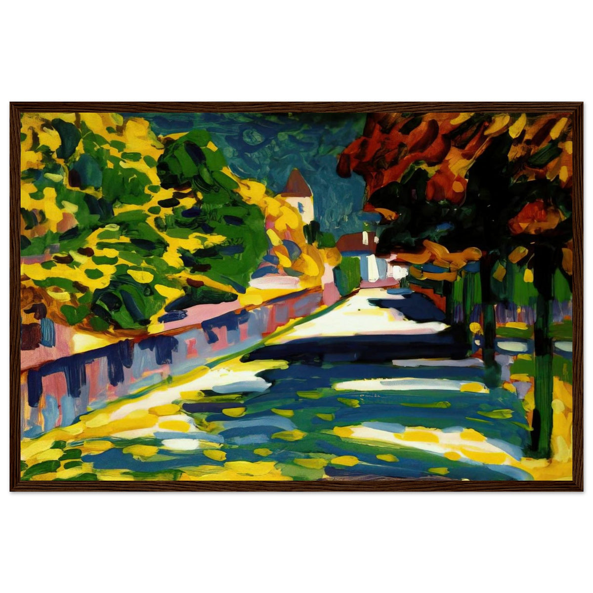 AUTUMN IN BAVARIA 1908 Framed Poster | Wassily Kandinsky Framed Prints Wall Art | Wassily Kandinsky Shop