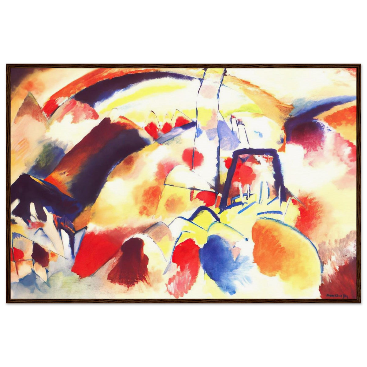 LANDSCAPE WITH RED SPOTS 1913 Framed Poster | Wassily Kandinsky Framed Prints Wall Art | Wassily Kandinsky Shop