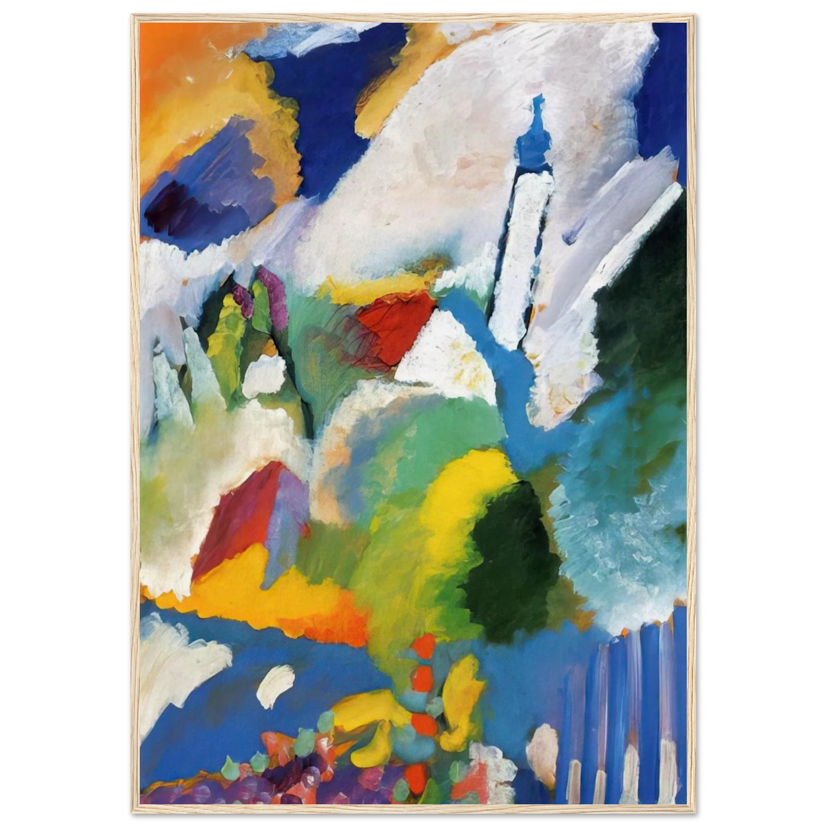 MURNAU WITH A CHURCH 1910 Framed Poster | Wassily Kandinsky Framed Prints Wall Art | Wassily Kandinsky Shop