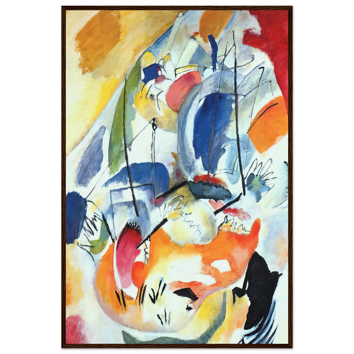 IMPROVISATION 31 SEA BATTLE 1913 Framed Poster | Wassily Kandinsky Framed Prints Wall Art | Wassily Kandinsky Shop