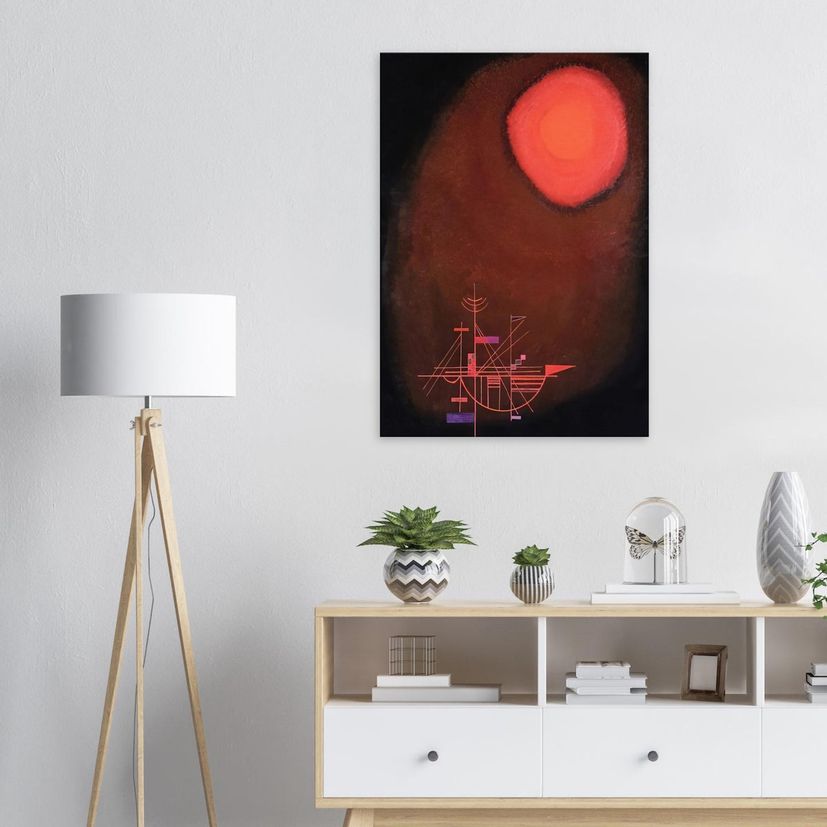 RED SUN AND SHIP Canvas | Wassily Kandinsky Canvas | Wassily Kandinsky Shop