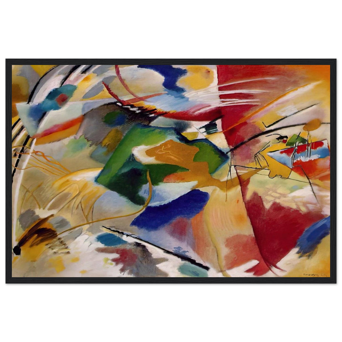 PAINTING WITH GREEN CENTER 1913 Framed Poster | Wassily Kandinsky Framed Prints Wall Art | Wassily Kandinsky Shop