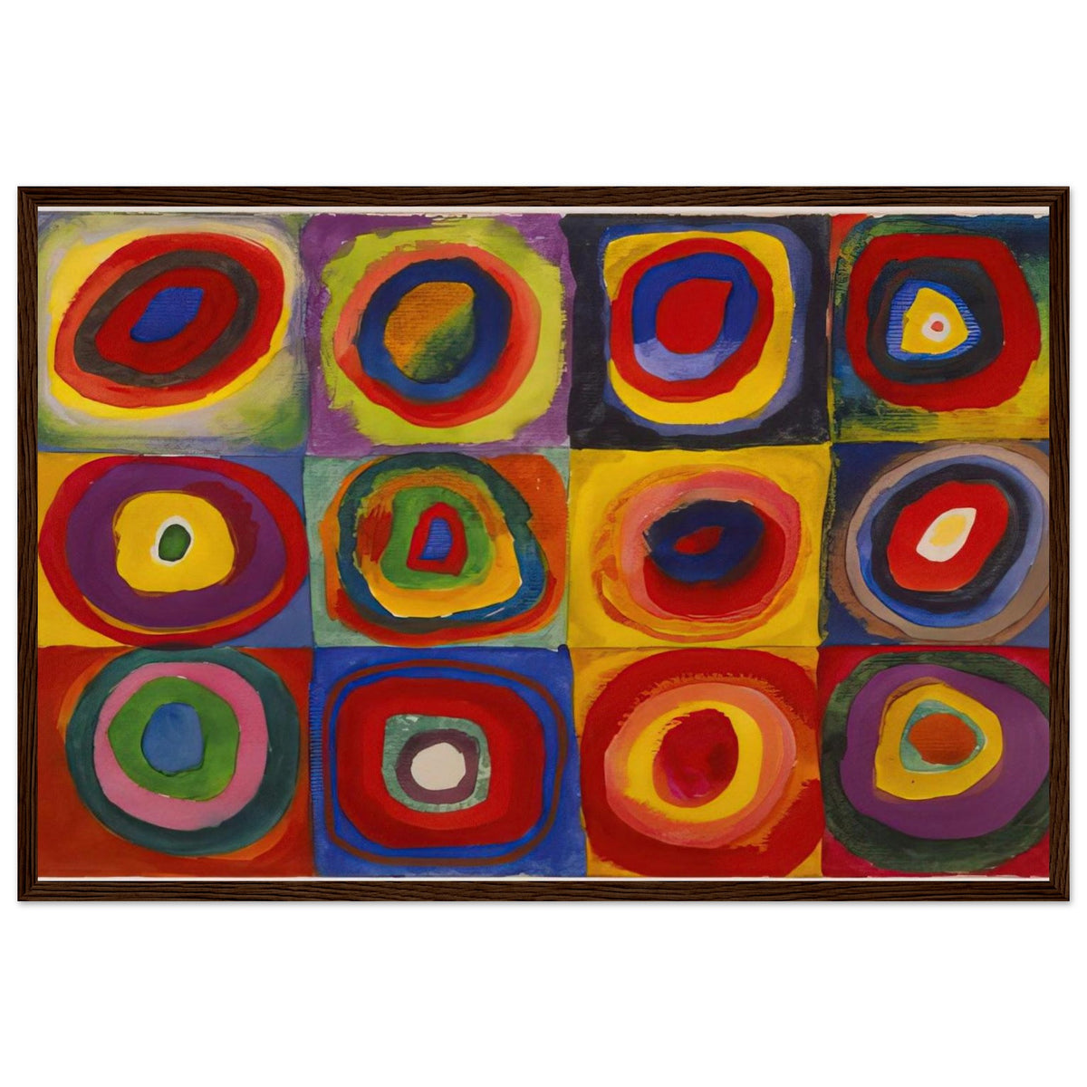 COLOR STUDY SQUARES WITH CONCENTRIC CIRCLES 1913 Framed Poster | Wassily Kandinsky Framed Prints Wall Art | Wassily Kandinsky Shop