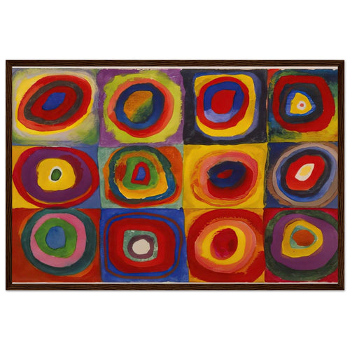 COLOR STUDY SQUARES WITH CONCENTRIC CIRCLES 1913 Framed Poster | Wassily Kandinsky Framed Prints Wall Art | Wassily Kandinsky Shop