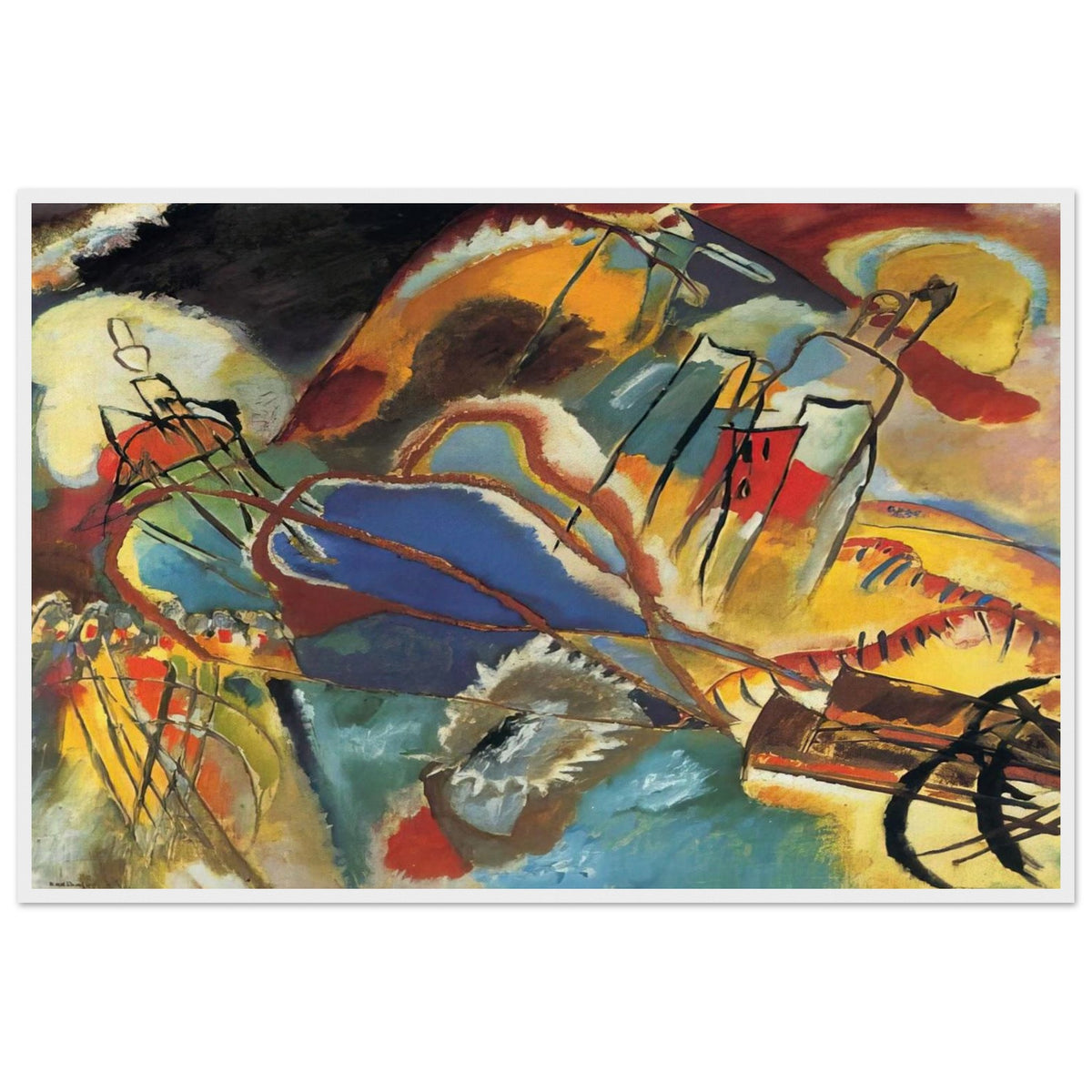 IMPROVISATION 30 CANNONS 1913 Framed Poster | Wassily Kandinsky Framed Prints Wall Art | Wassily Kandinsky Shop