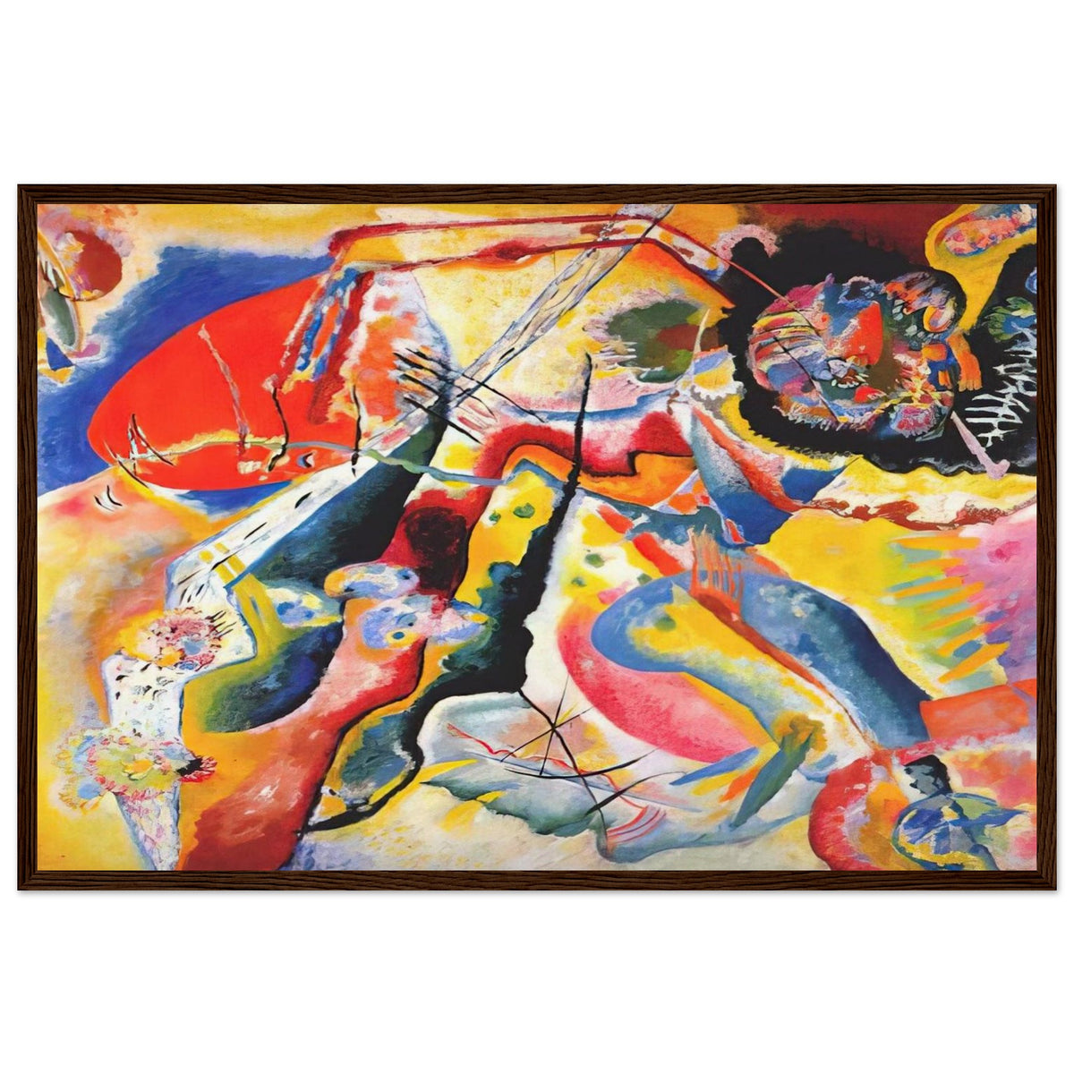 PAINTING WITH RED SPOT 1914 Framed Poster | Wassily Kandinsky Framed Prints Wall Art | Wassily Kandinsky Shop