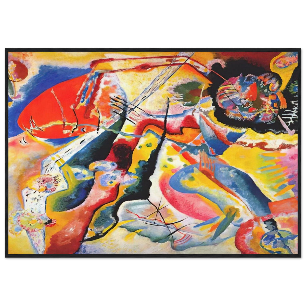 PAINTING WITH RED SPOT 1914 Framed Poster | Wassily Kandinsky Framed Prints Wall Art | Wassily Kandinsky Shop