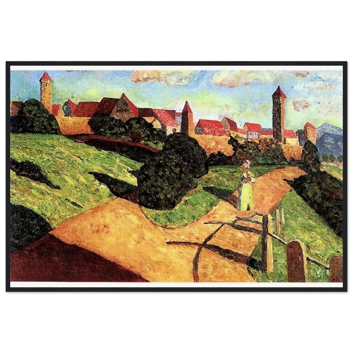 OLD TOWN II 1902 Framed Poster | Wassily Kandinsky Framed Prints Wall Art | Wassily Kandinsky Shop