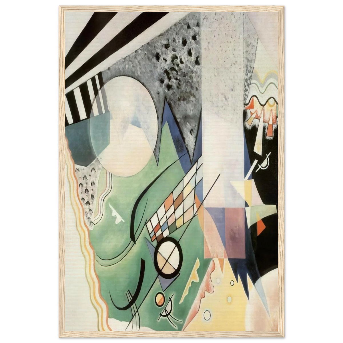 GREEN COMPOSITION 1923 Framed Poster | Wassily Kandinsky Framed Prints Wall Art | Wassily Kandinsky Shop