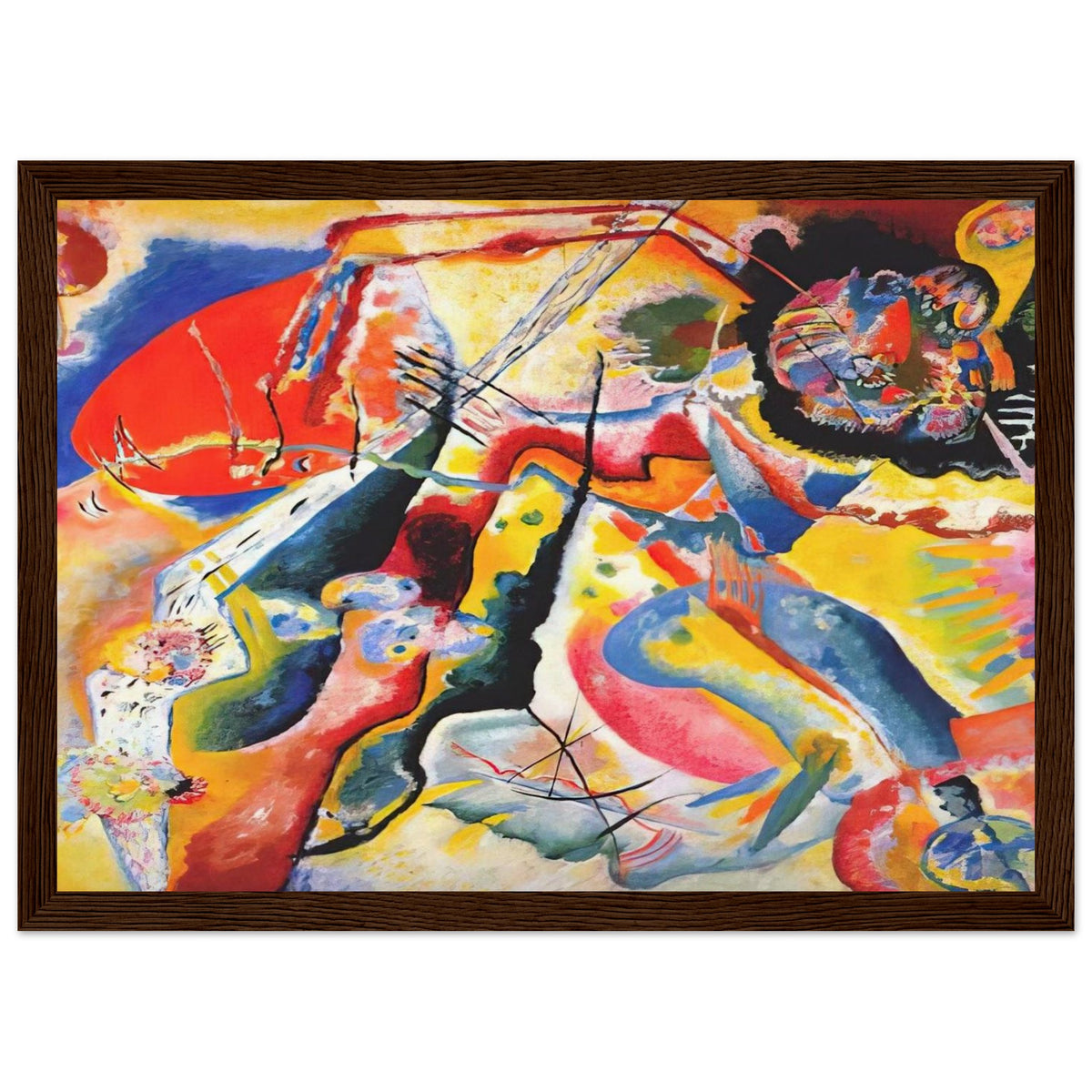 PAINTING WITH RED SPOT 1914 Framed Poster | Wassily Kandinsky Framed Prints Wall Art | Wassily Kandinsky Shop
