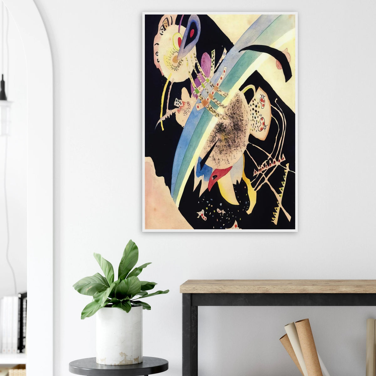 STUDY FOR CIRCLES ON BLACK 1921 Framed Poster | Wassily Kandinsky Framed Prints Wall Art | Wassily Kandinsky Shop