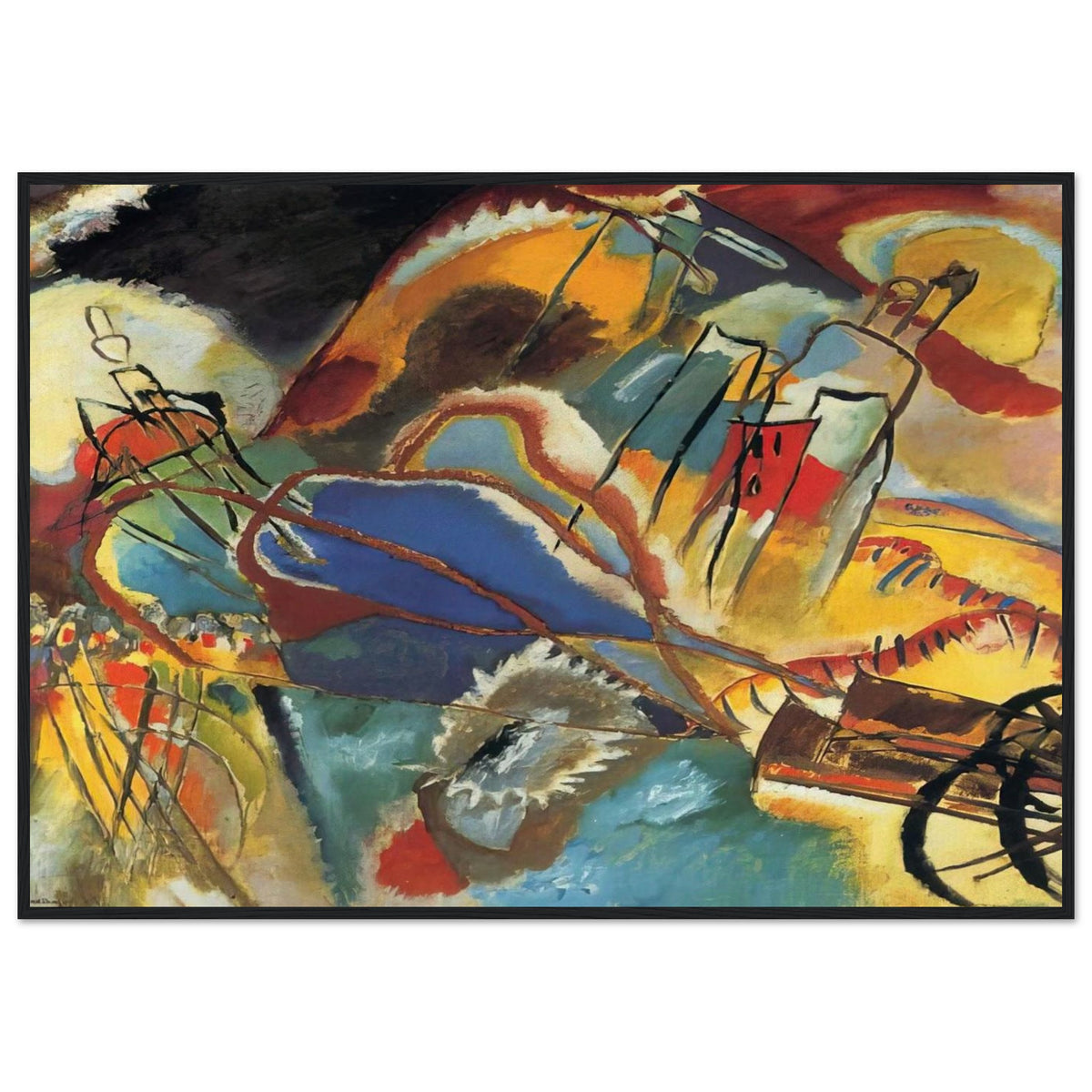 IMPROVISATION 30 CANNONS 1913 Framed Poster | Wassily Kandinsky Framed Prints Wall Art | Wassily Kandinsky Shop