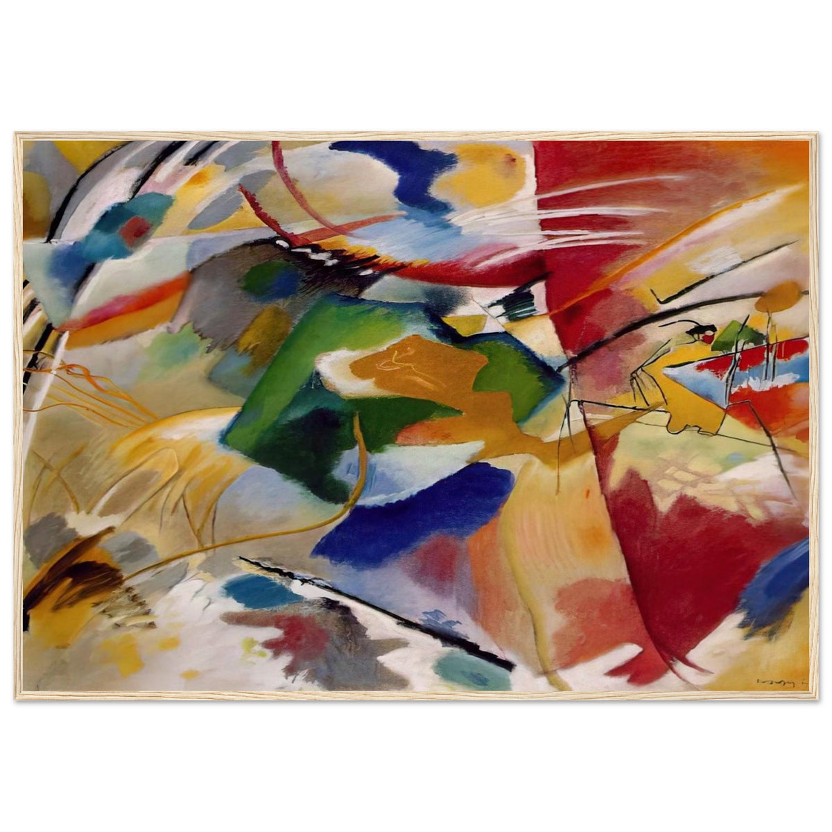 PAINTING WITH GREEN CENTER 1913 Framed Poster | Wassily Kandinsky Framed Prints Wall Art | Wassily Kandinsky Shop