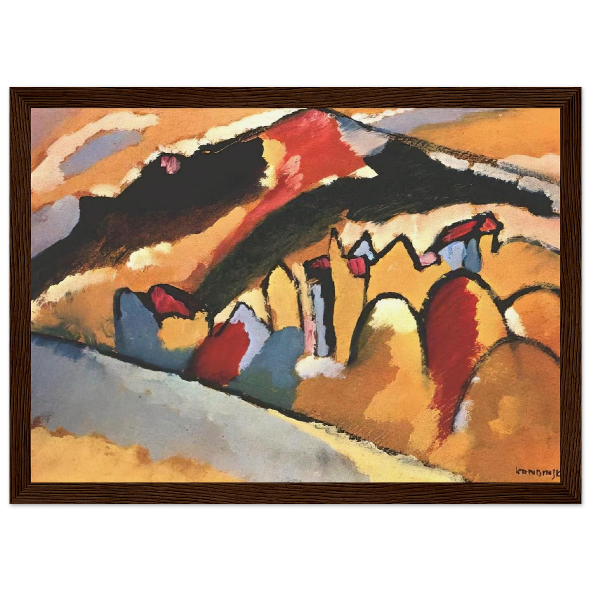 STUDY FOR AUTUMN 1909 Framed Poster | Wassily Kandinsky Framed Prints Wall Art | Wassily Kandinsky Shop