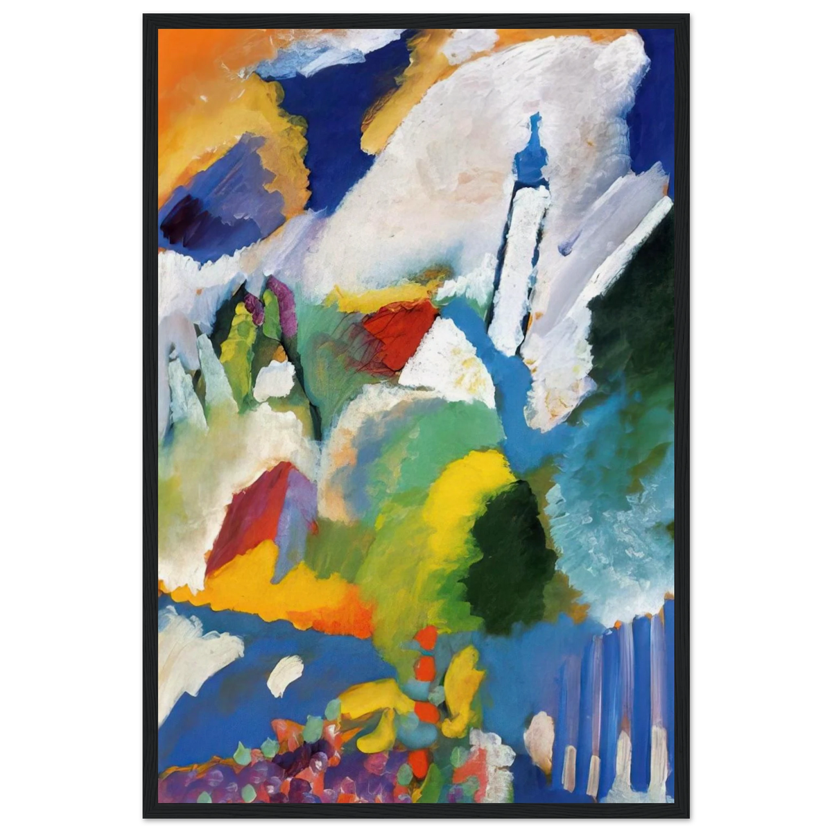 MURNAU WITH A CHURCH 1910 Framed Poster | Wassily Kandinsky Framed Prints Wall Art | Wassily Kandinsky Shop