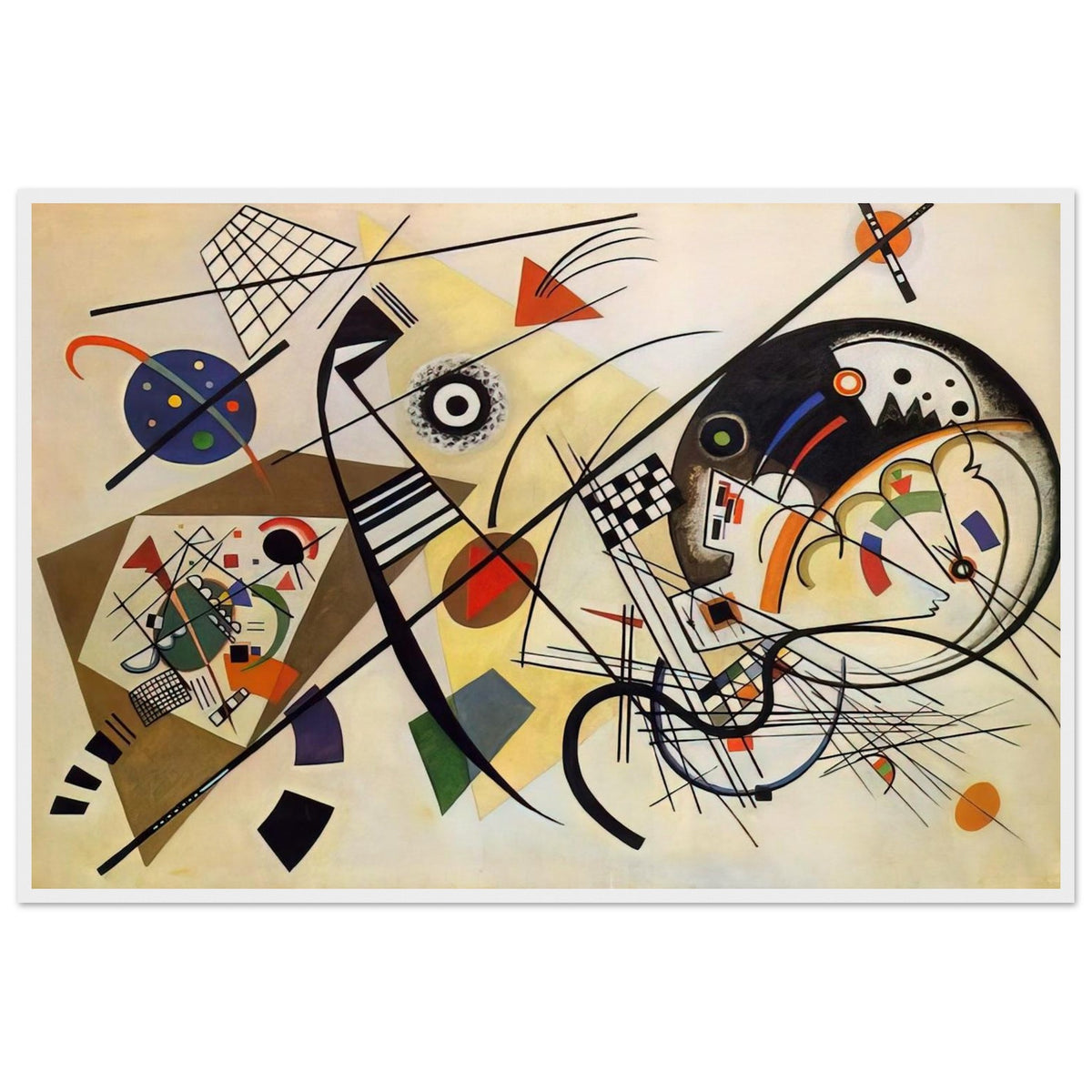 TRANSVERSE LINE 1923 Framed Poster | Wassily Kandinsky Framed Prints Wall Art | Wassily Kandinsky Shop