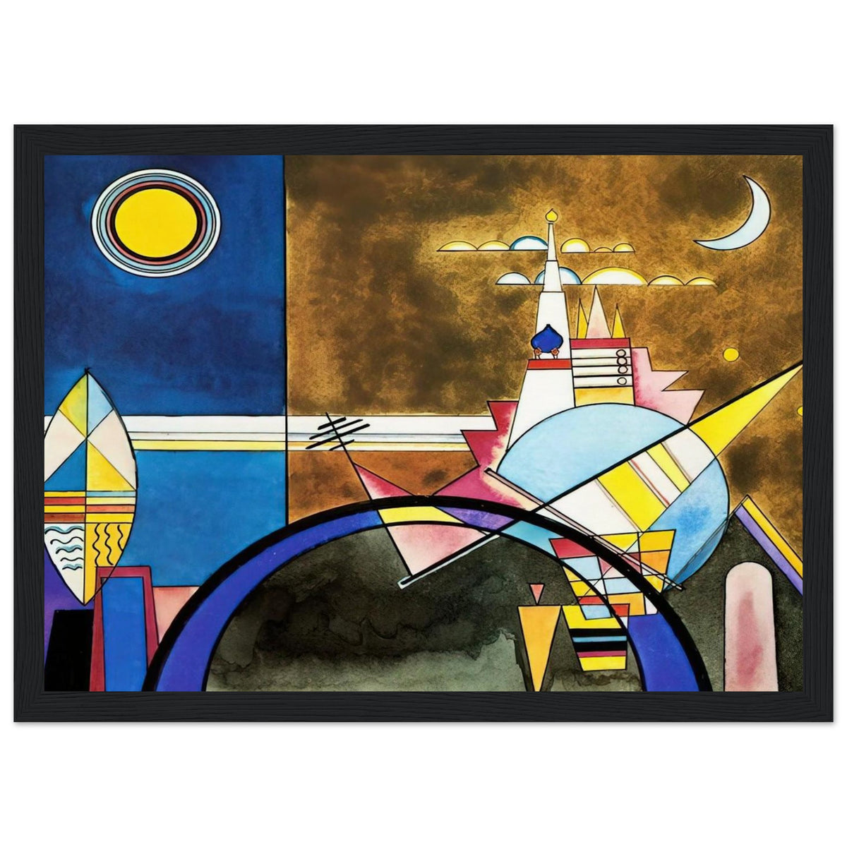 PICTURE XVI THE GREAT GATE OF KIEV STAGE SET FOR MUSSORGSKY S PICTURES AT AN EXHIBITION IN 1928 Framed Poster | Wassily Kandinsky Framed Prints Wall Art | Wassily Kandinsky Shop