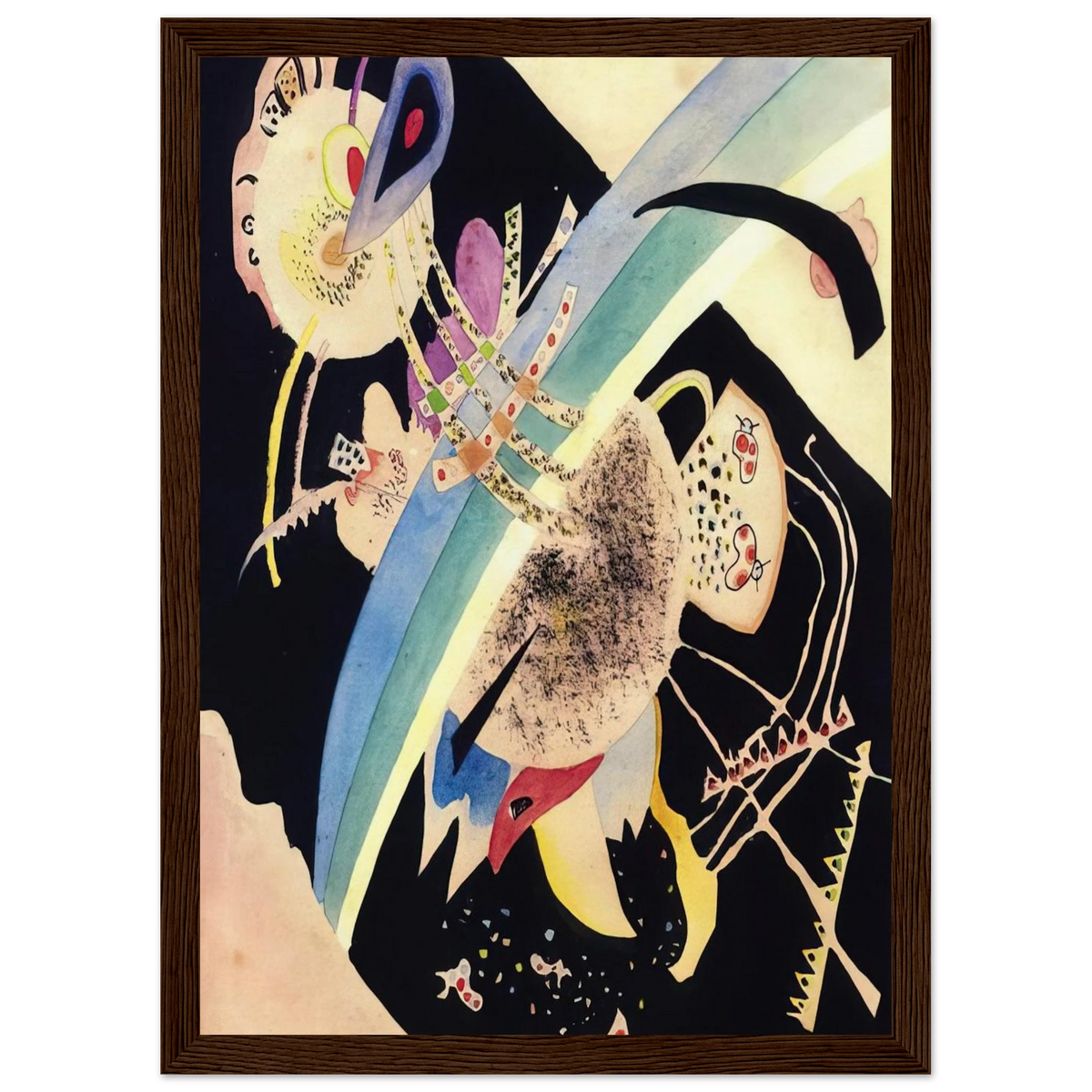 STUDY FOR CIRCLES ON BLACK 1921 Framed Poster | Wassily Kandinsky Framed Prints Wall Art | Wassily Kandinsky Shop