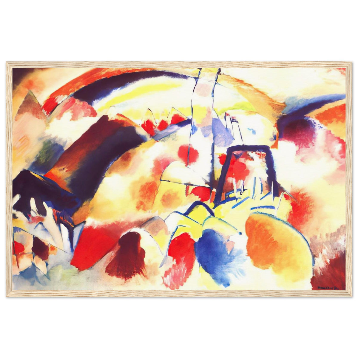 LANDSCAPE WITH RED SPOTS 1913 Framed Poster | Wassily Kandinsky Framed Prints Wall Art | Wassily Kandinsky Shop