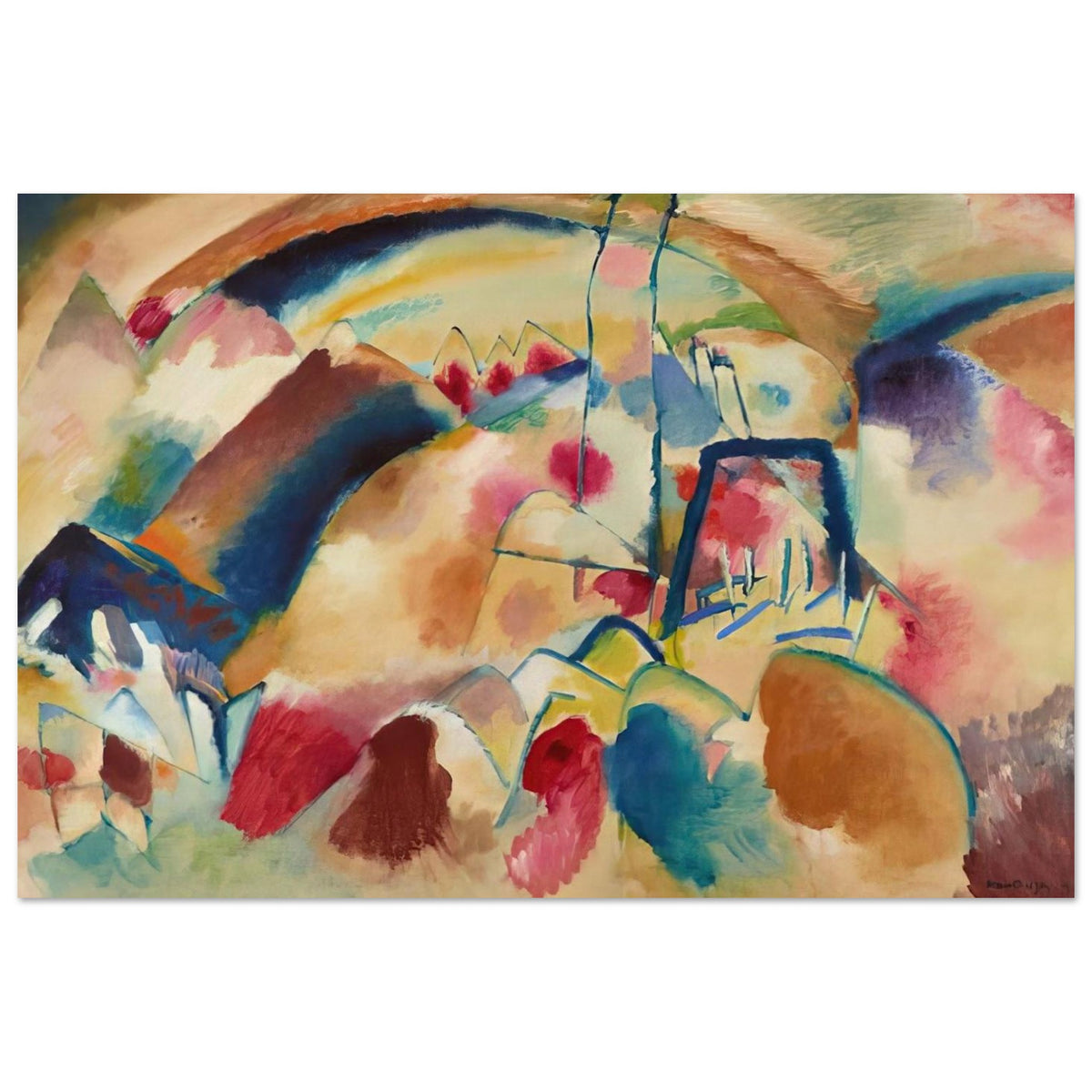 LANDSCAPE WITH CHURCH 1913 Poster | Wassily Kandinsky Poster | Wassily Kandinsky Shop