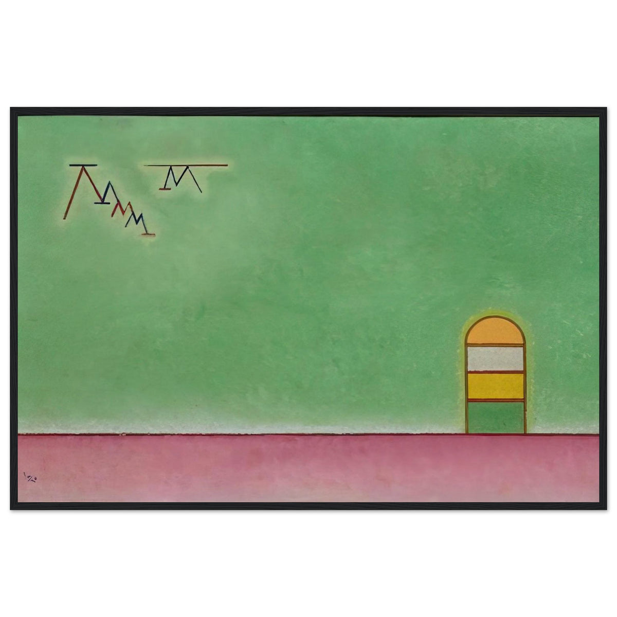 GREEN EMPTYNESS 1930 Framed Poster | Wassily Kandinsky Framed Prints Wall Art | Wassily Kandinsky Shop