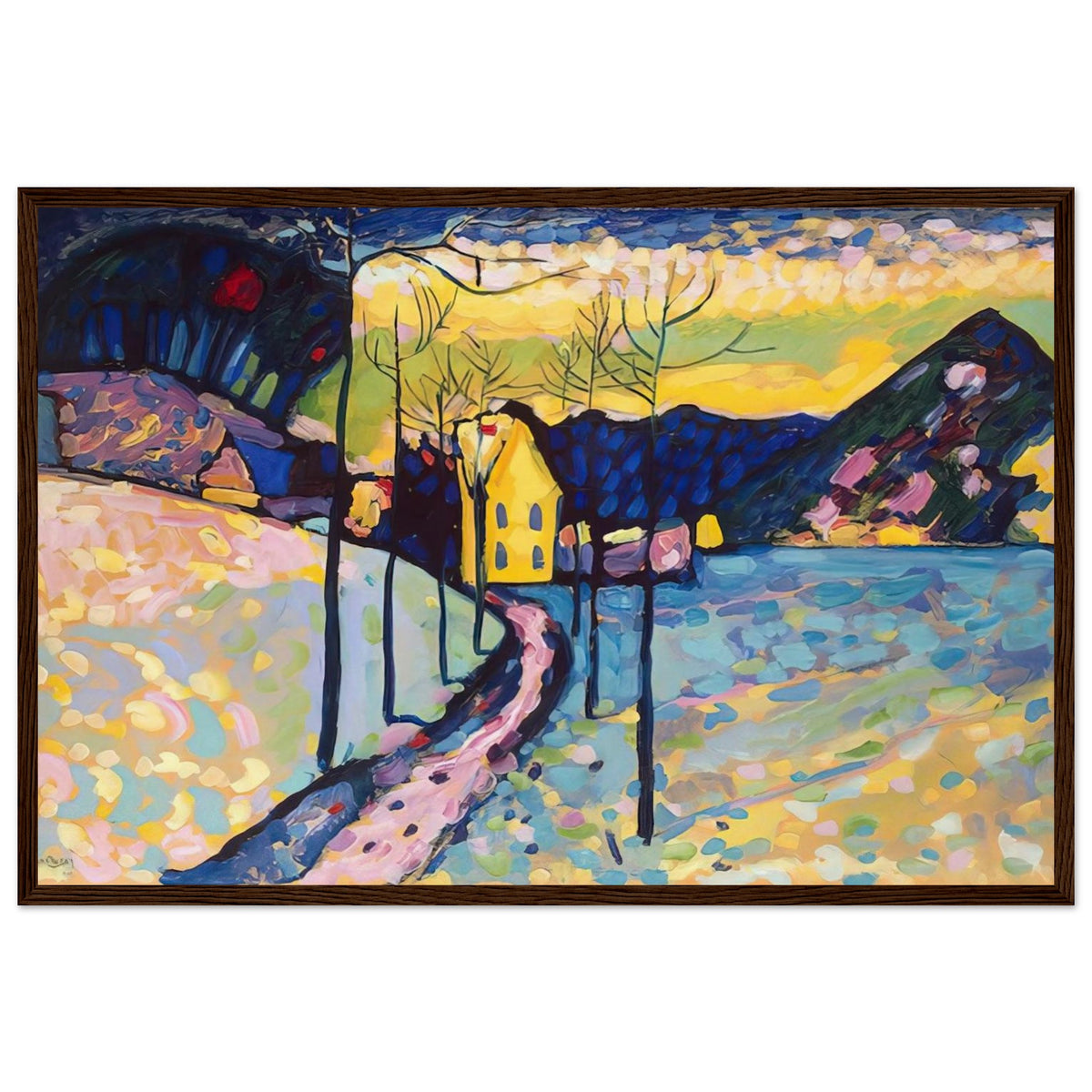 WINTER LANDSCAPE 1909 Framed Poster | Wassily Kandinsky Framed Prints Wall Art | Wassily Kandinsky Shop