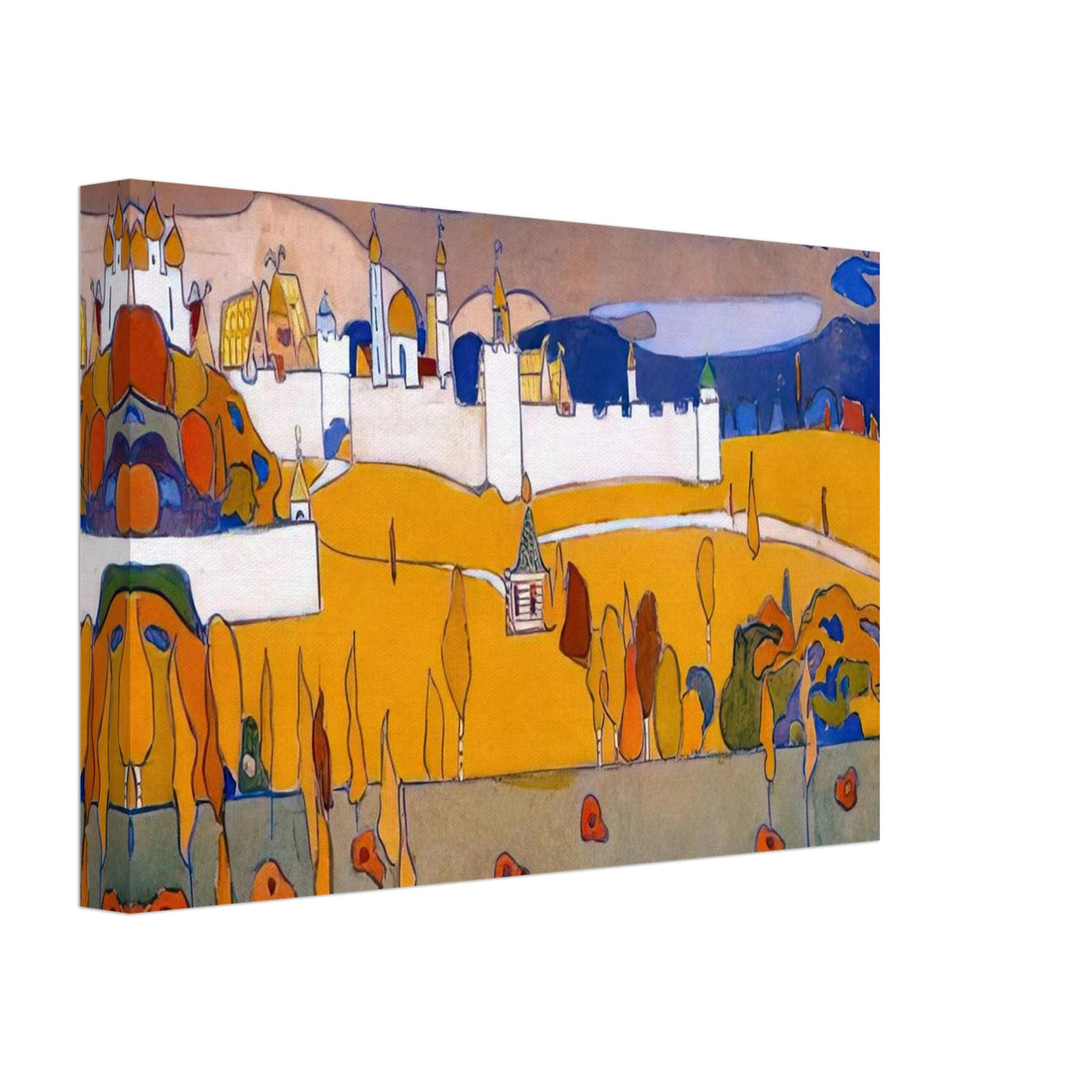 WALLED CITY IN AUTUMN LANDSCAPE 1902 Canvas | Wassily Kandinsky Canvas | Wassily Kandinsky Shop