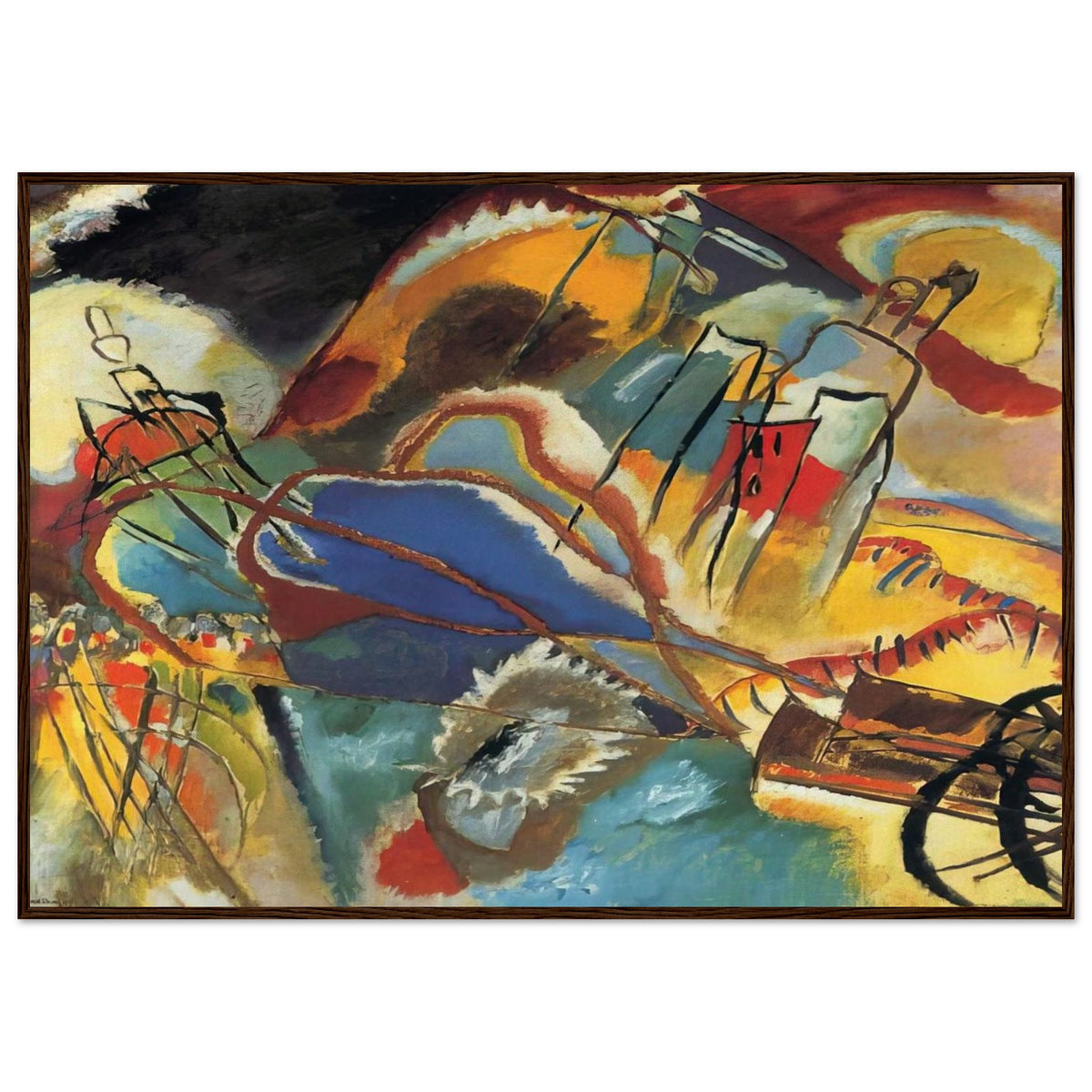 IMPROVISATION 30 CANNONS 1913 Framed Poster | Wassily Kandinsky Framed Prints Wall Art | Wassily Kandinsky Shop