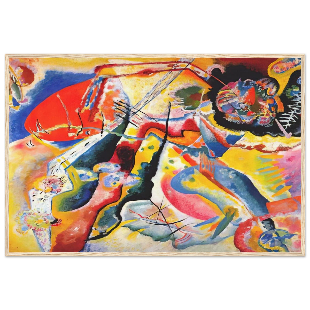 PAINTING WITH RED SPOT 1914 Framed Poster | Wassily Kandinsky Framed Prints Wall Art | Wassily Kandinsky Shop