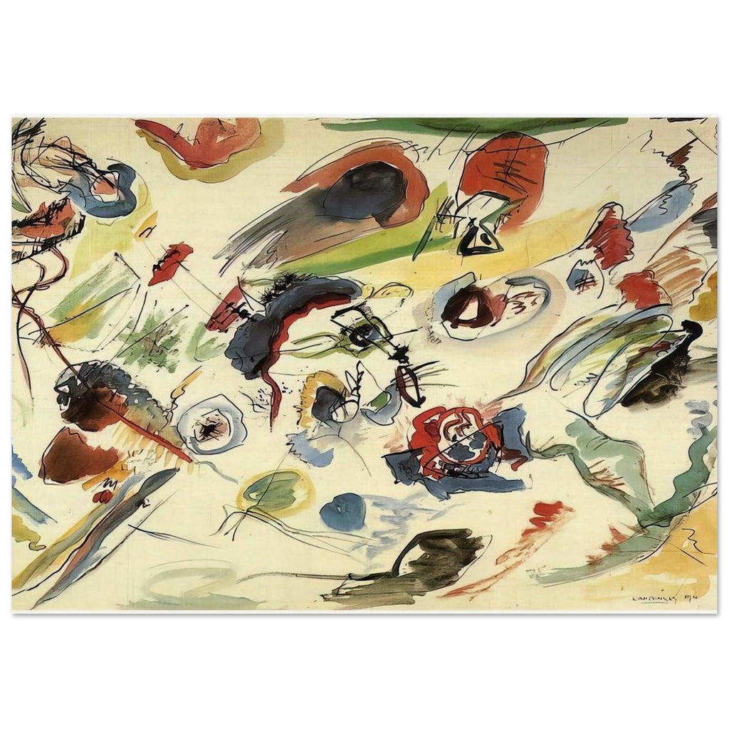 UNTITLED FIRST ABSTRACT WATERCOLOR 1910 Poster | Wassily Kandinsky Poster | Wassily Kandinsky Shop