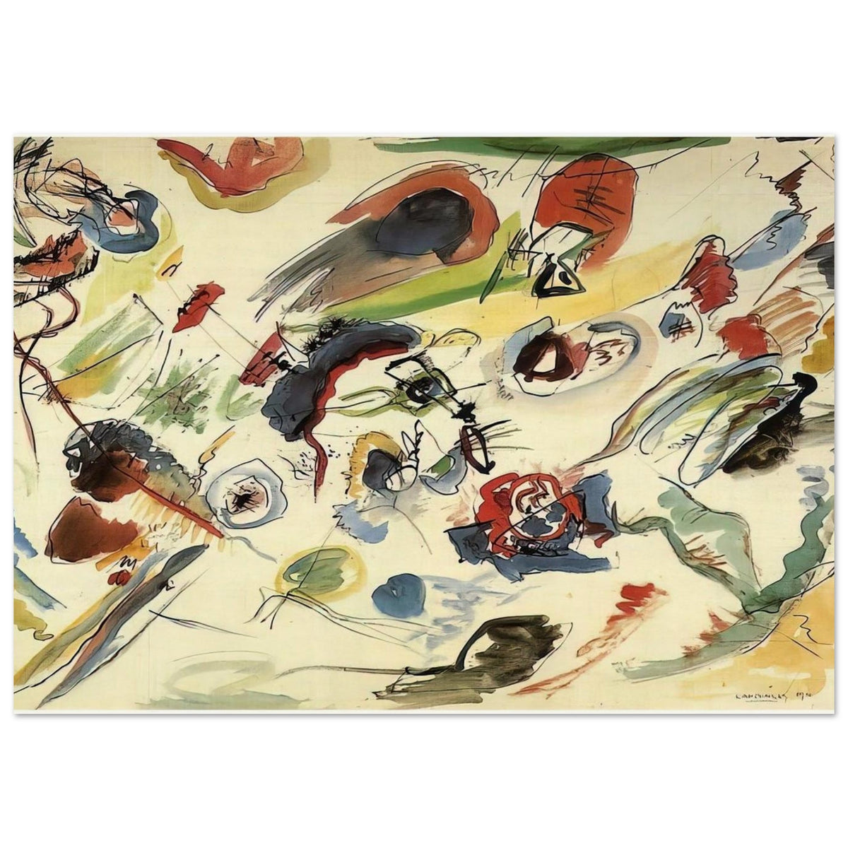 UNTITLED FIRST ABSTRACT WATERCOLOR 1910 Poster | Wassily Kandinsky Poster | Wassily Kandinsky Shop