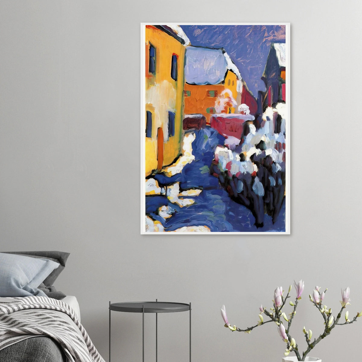 CEMETERY AND VICARAGE IN KOCHEL 1909 Framed Poster | Wassily Kandinsky Framed Prints Wall Art | Wassily Kandinsky Shop