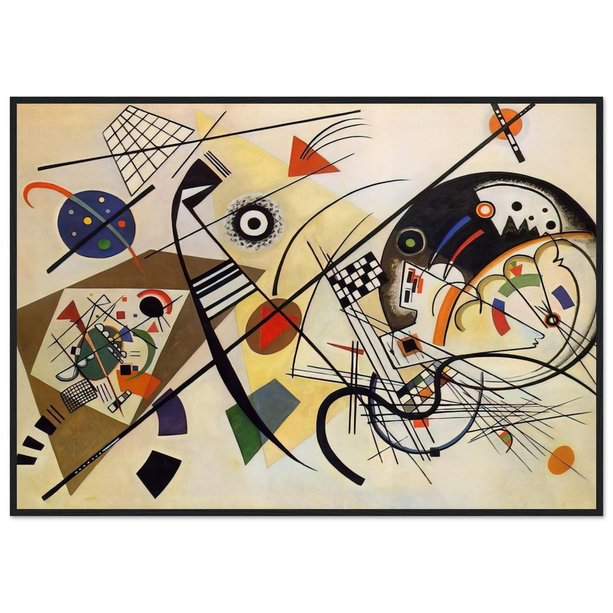 TRANSVERSE LINE 1923 Framed Poster | Wassily Kandinsky Framed Prints Wall Art | Wassily Kandinsky Shop