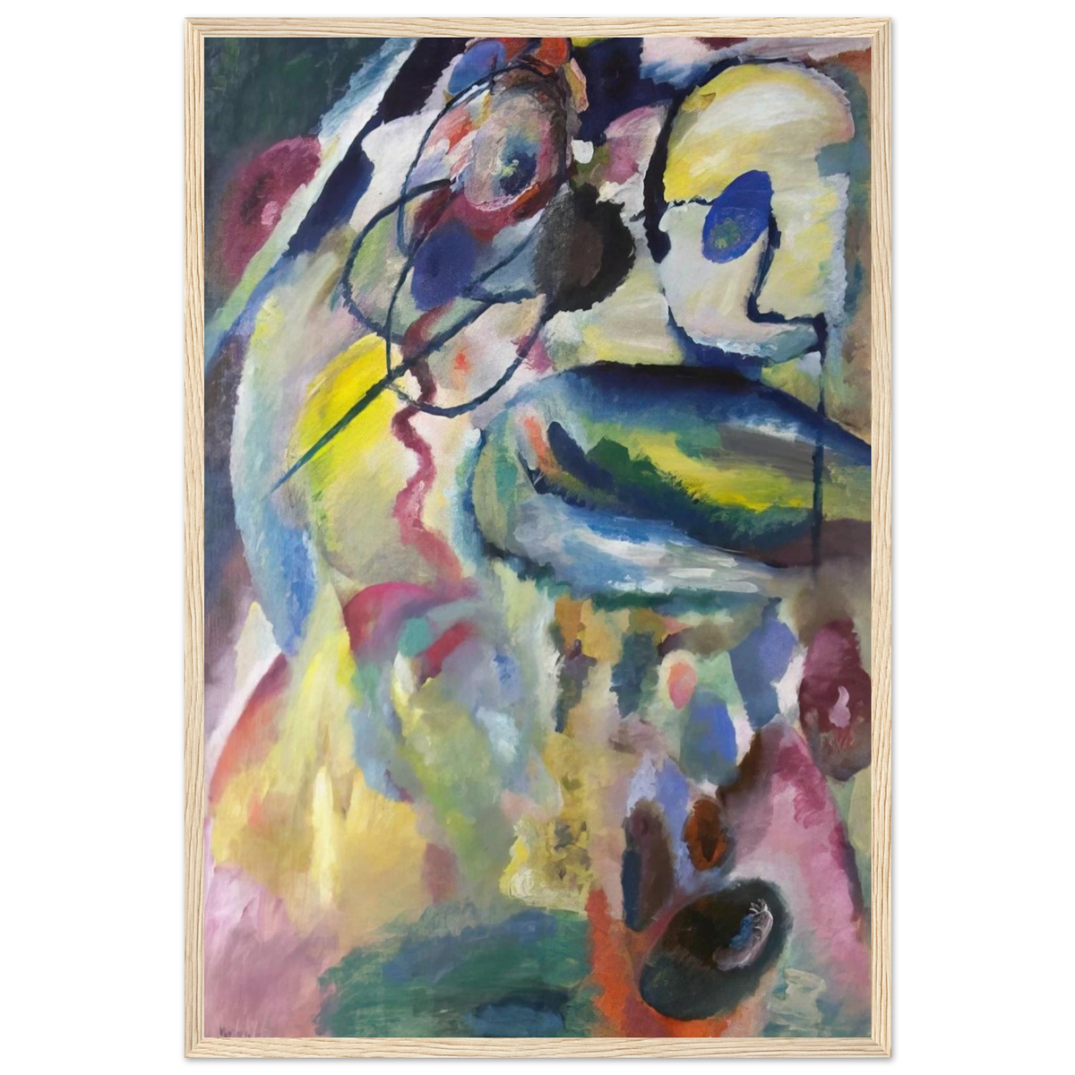 PICTURE WITH A CIRCLE 1911 Framed Poster | Wassily Kandinsky Framed Prints Wall Art | Wassily Kandinsky Shop